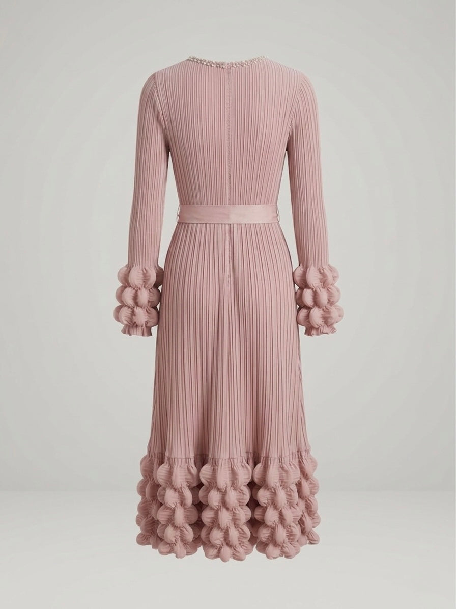 Marisa - Beaded bubble hem dress