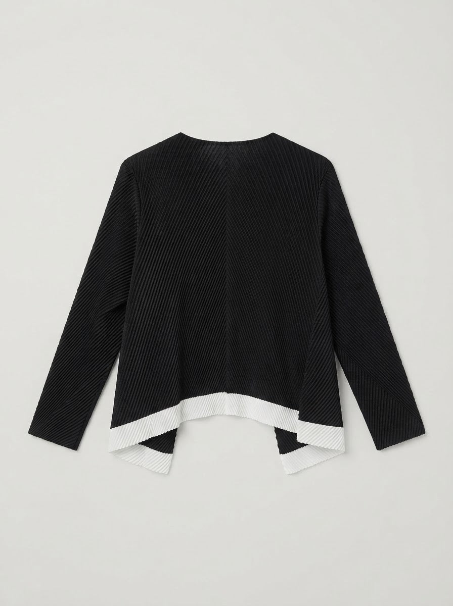 Matilda Pleated asymmetric top in black