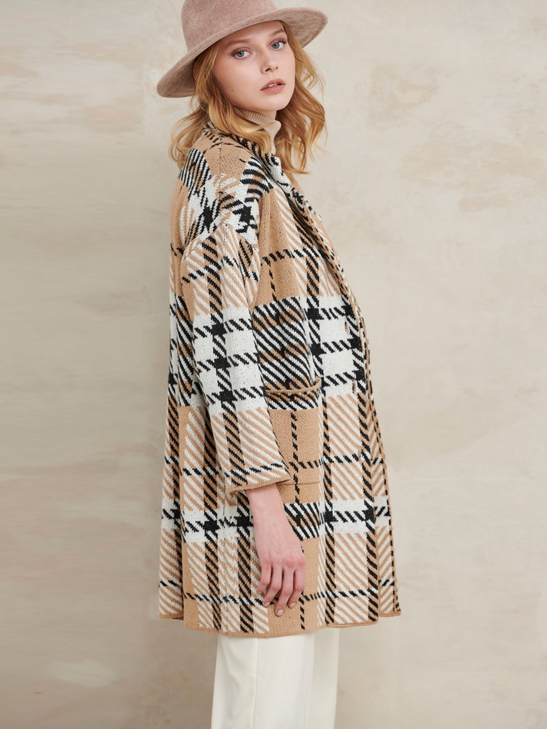 Barb - Check coatigan