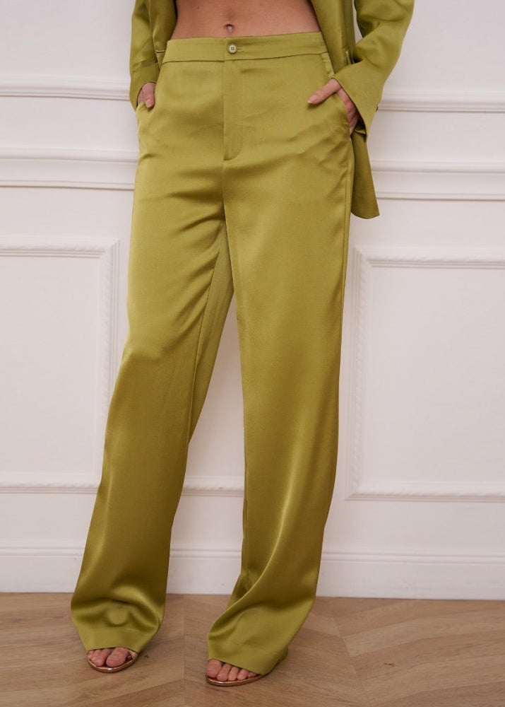 Kate Satin wide leg trouser