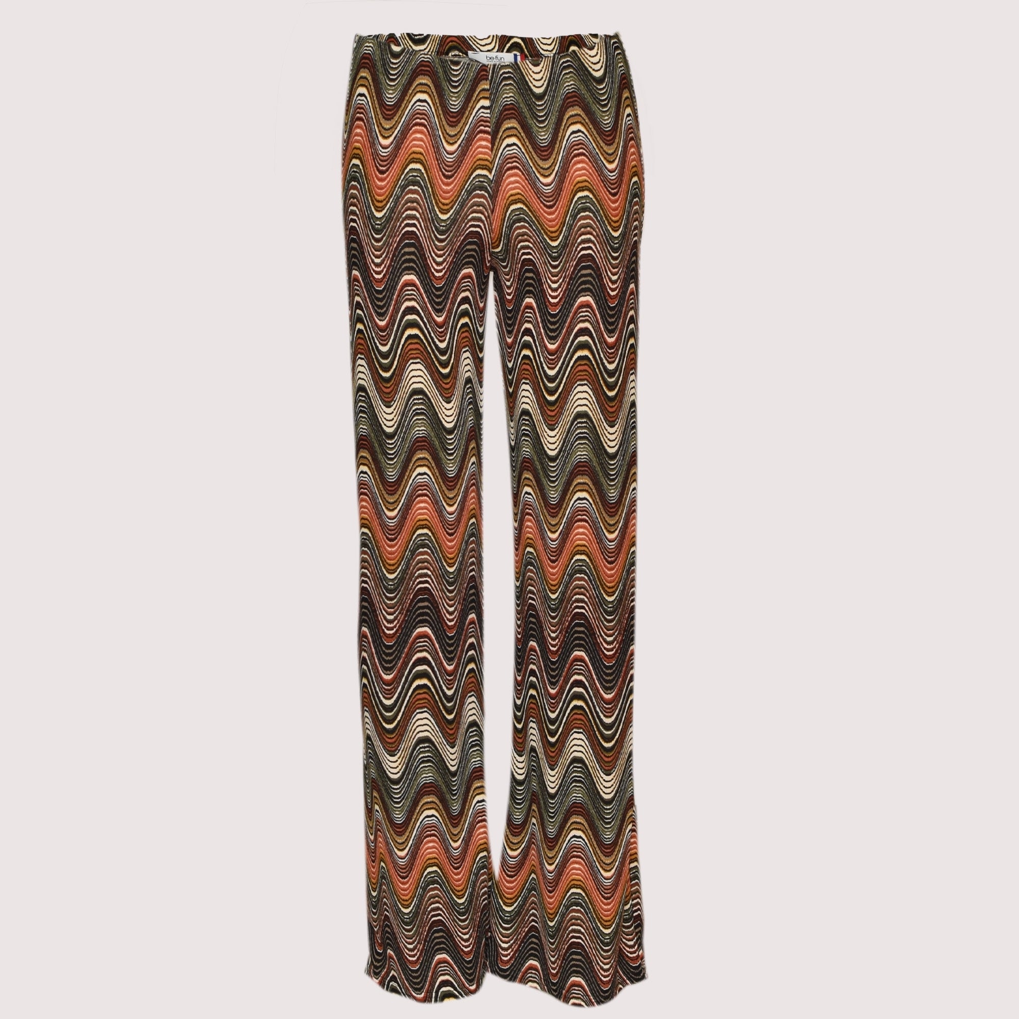 Guax sage multi brushed printed palazzo trouser