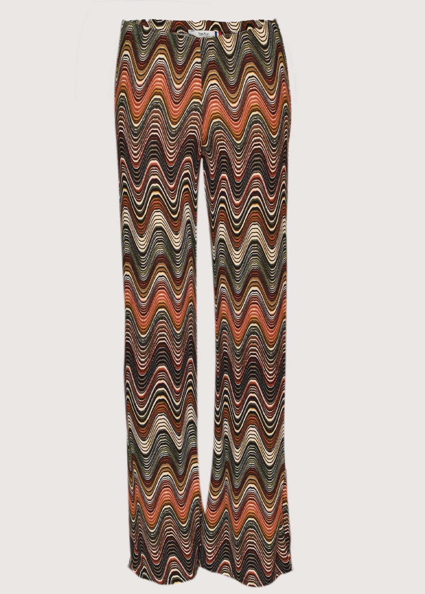 Guax sage multi brushed printed palazzo trouser