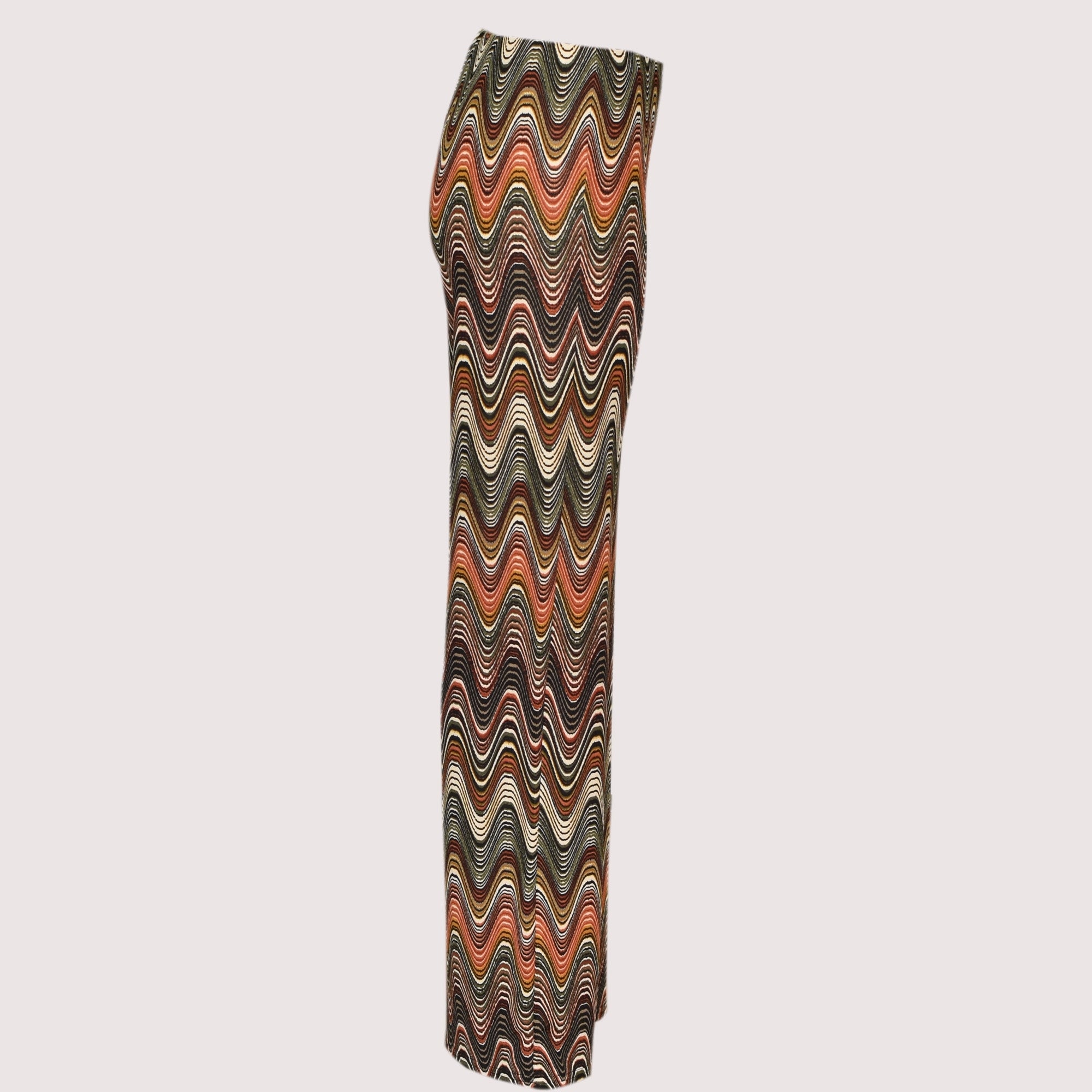Guax sage multi brushed printed palazzo trouser