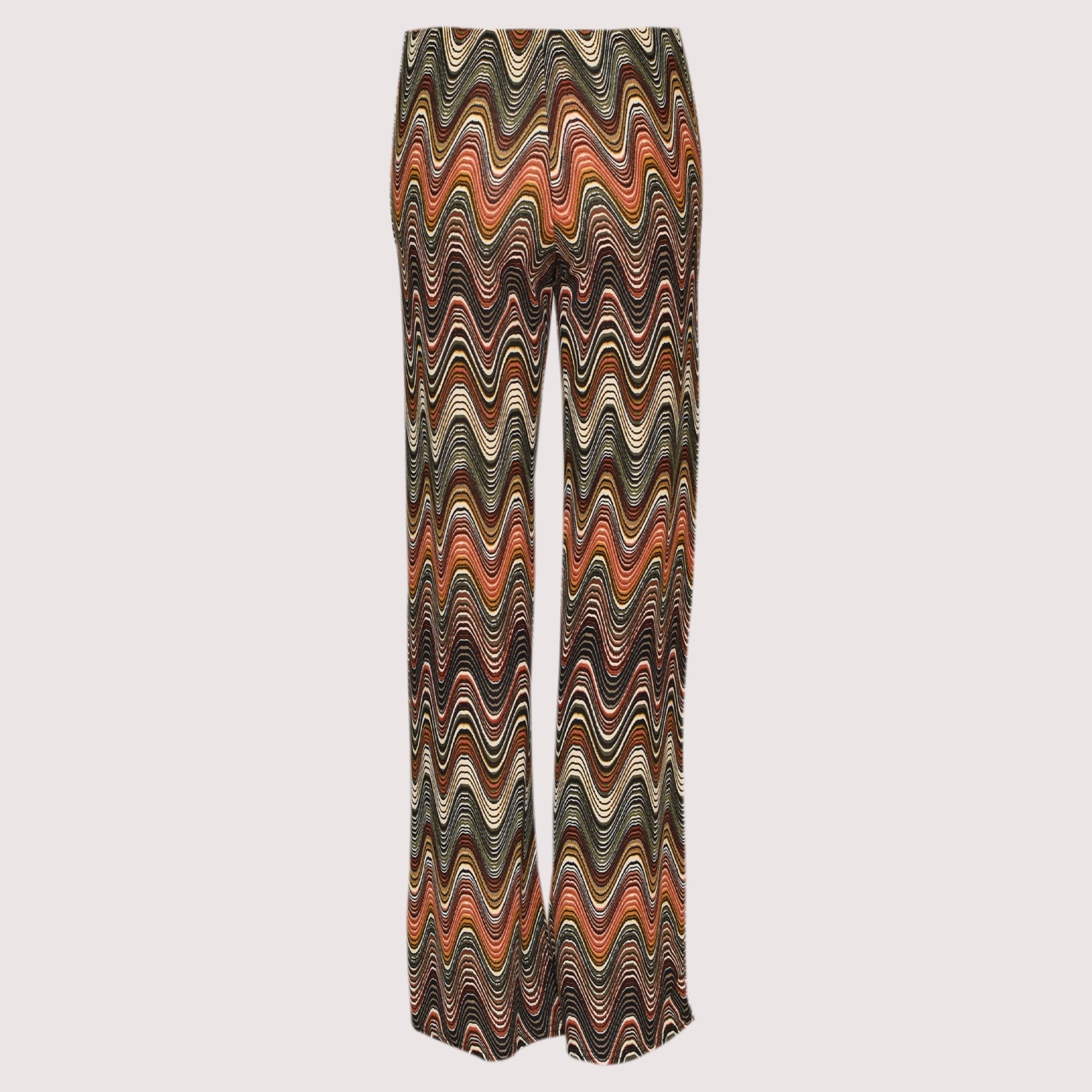 Guax sage multi brushed printed palazzo trouser