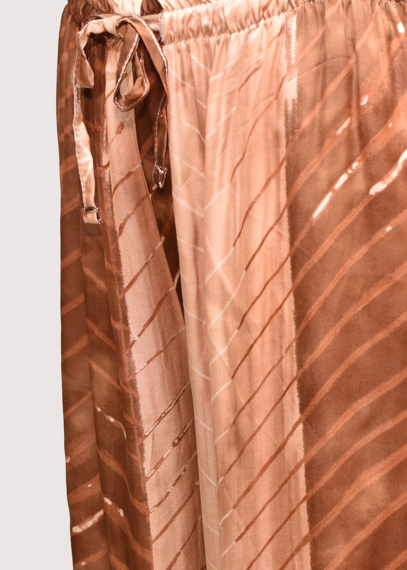Bernice tan & stone chevron printed relaxed fit trouser