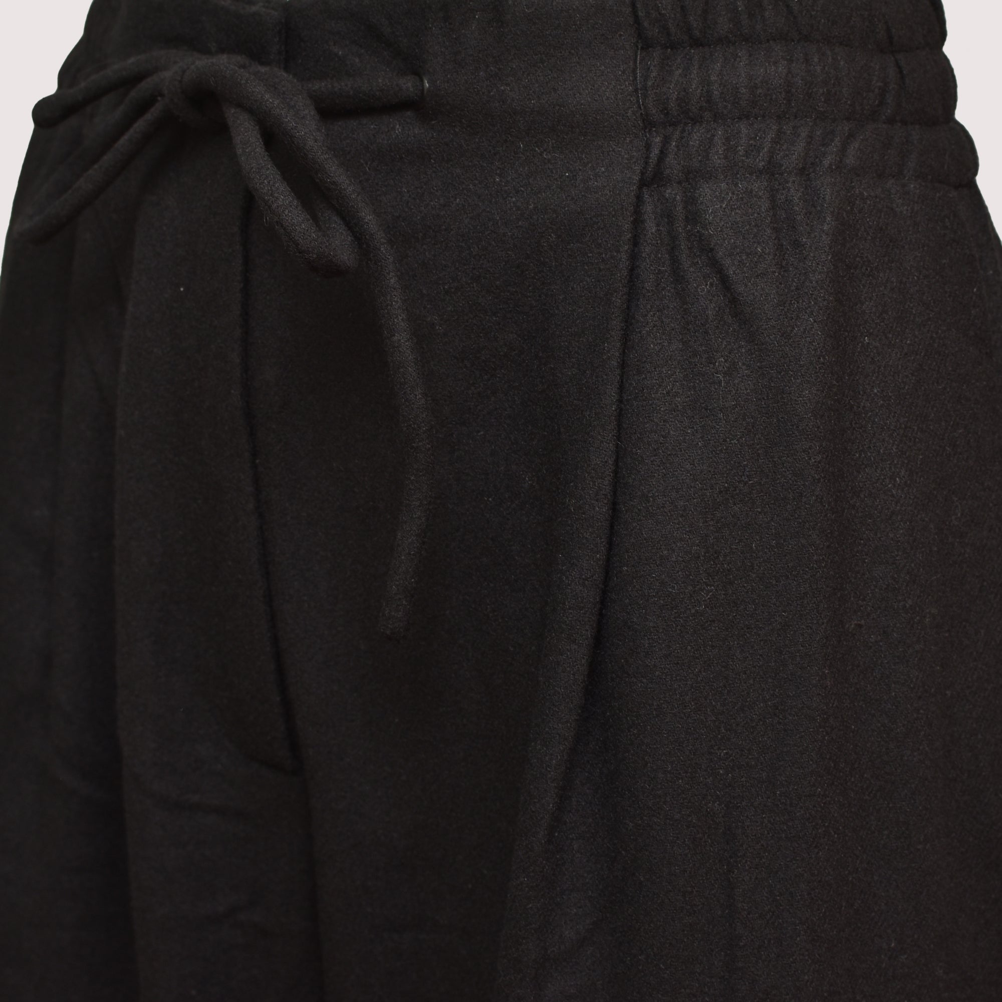 Daniela black wide leg wool blend trousers