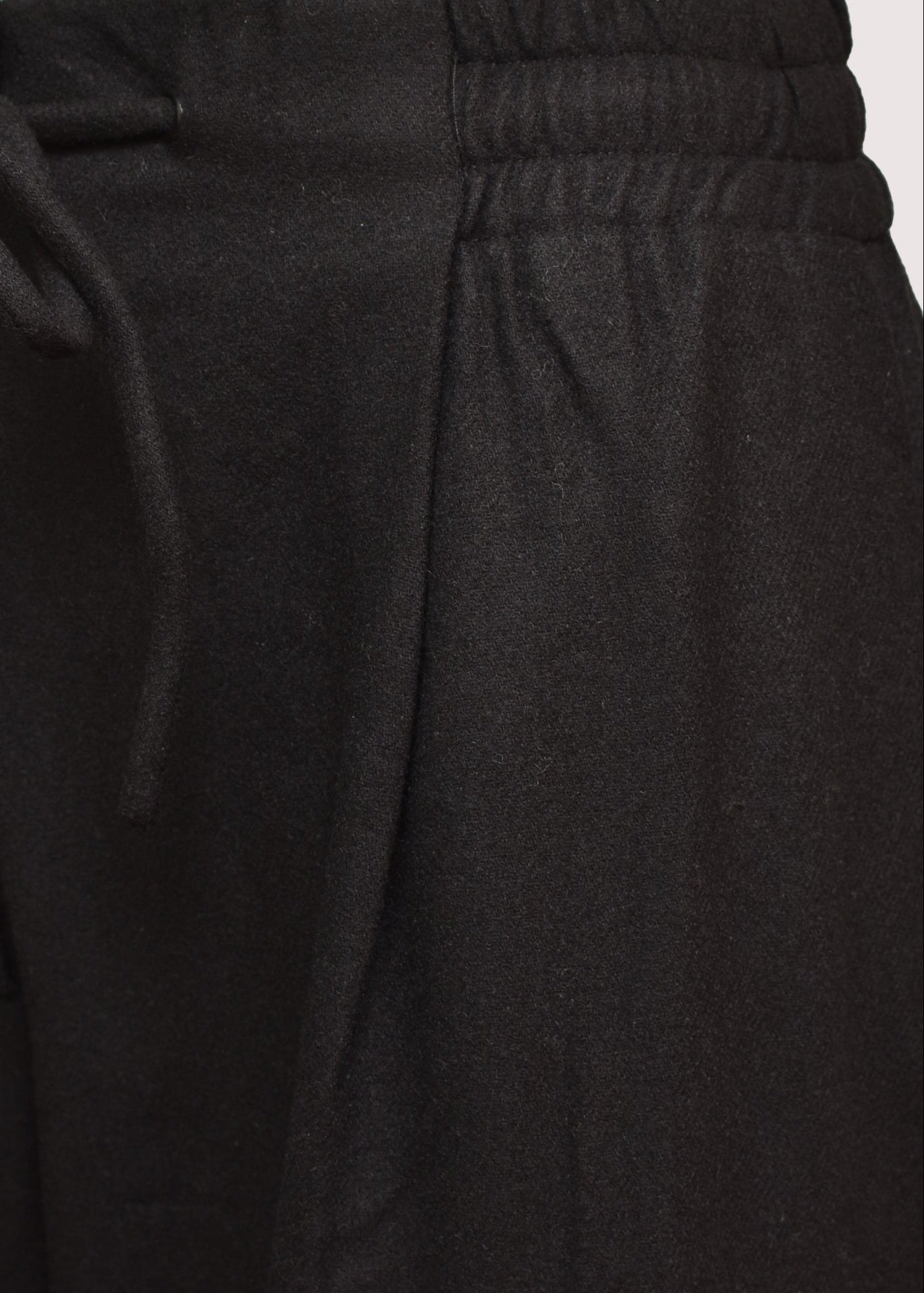 Daniela black wide leg wool blend trousers