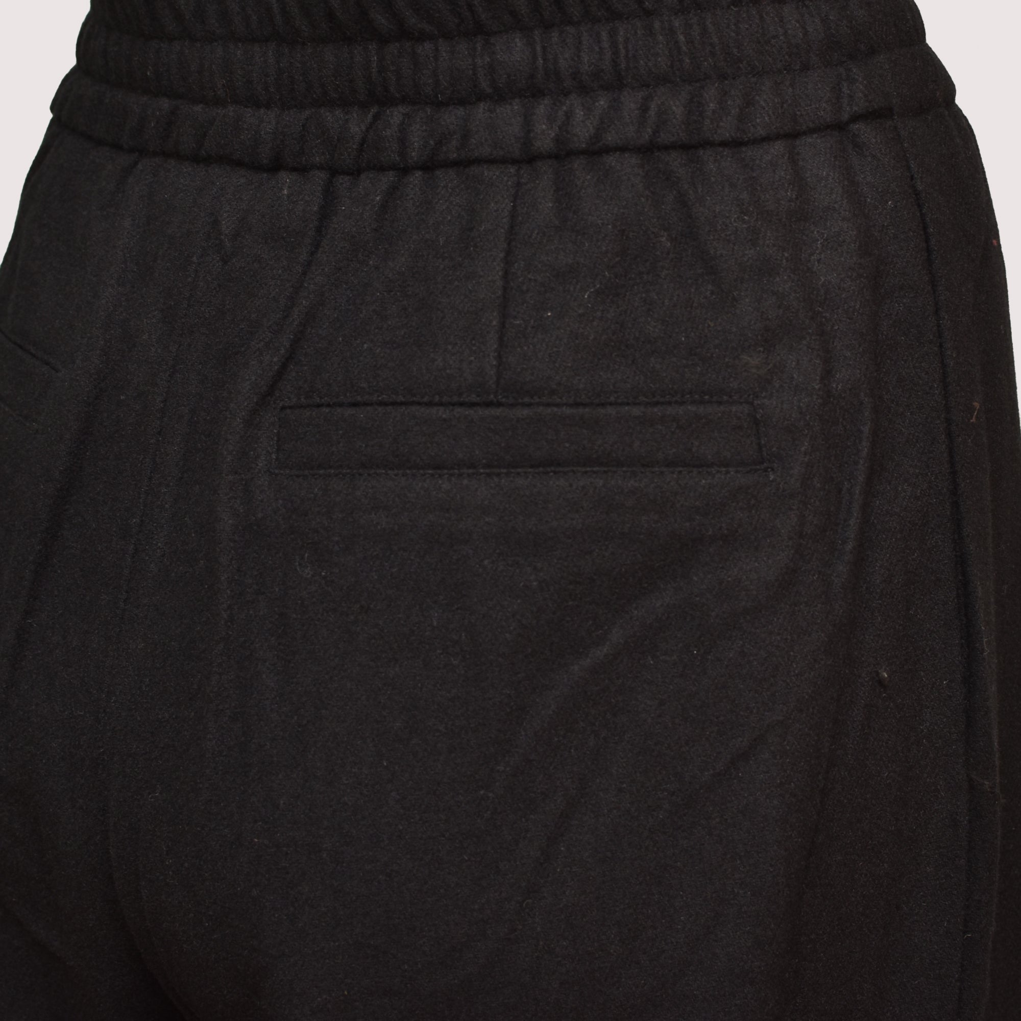 Daniela black wide leg wool blend trousers