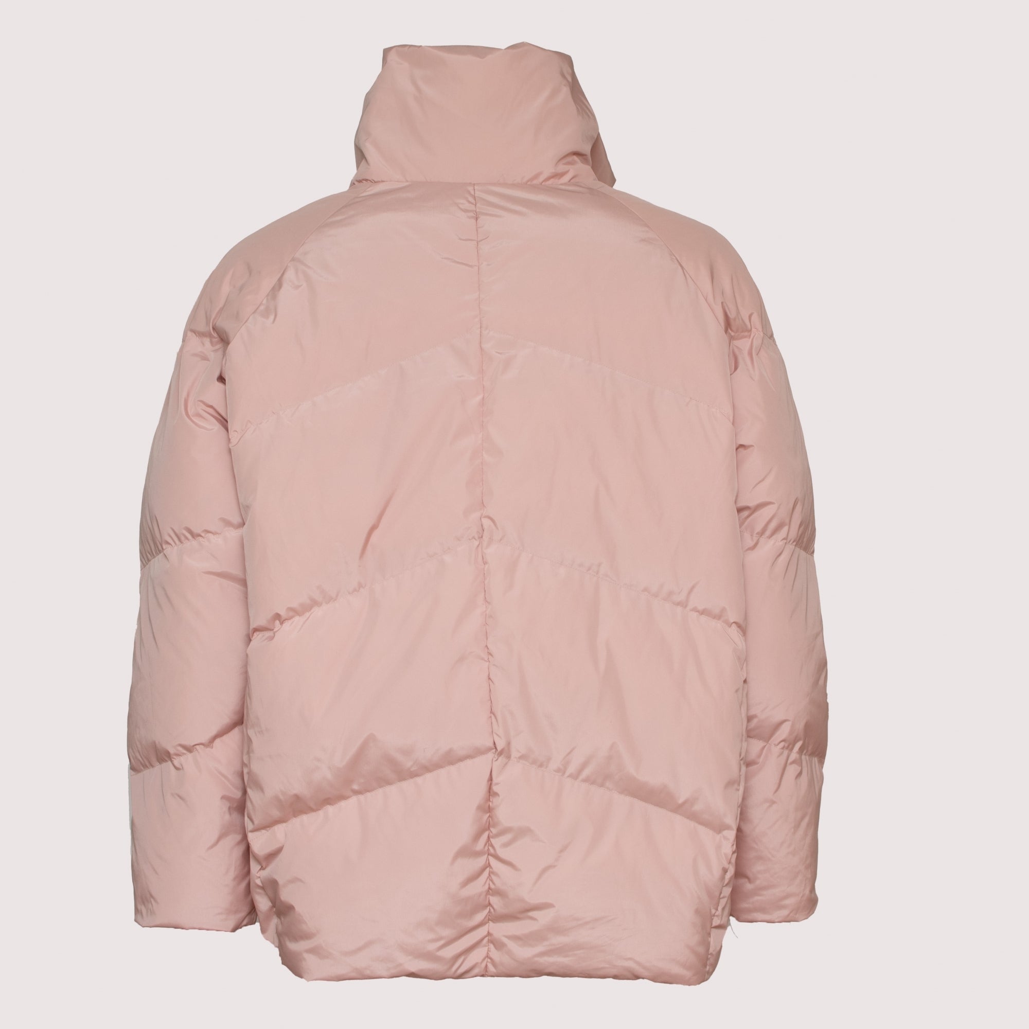 Sinead blush pink buckle front puffa jacket