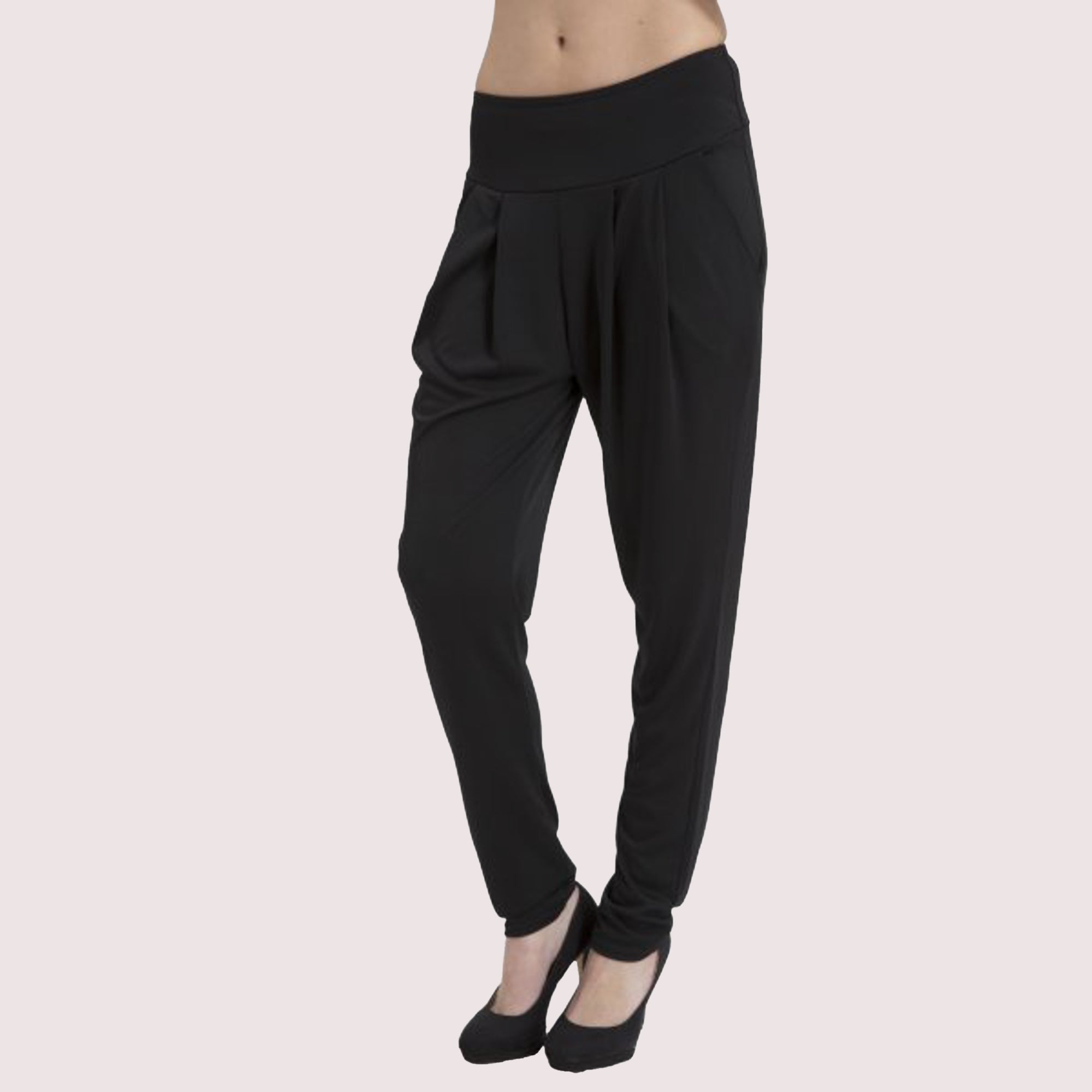 Bandol French crepe plain black trouser