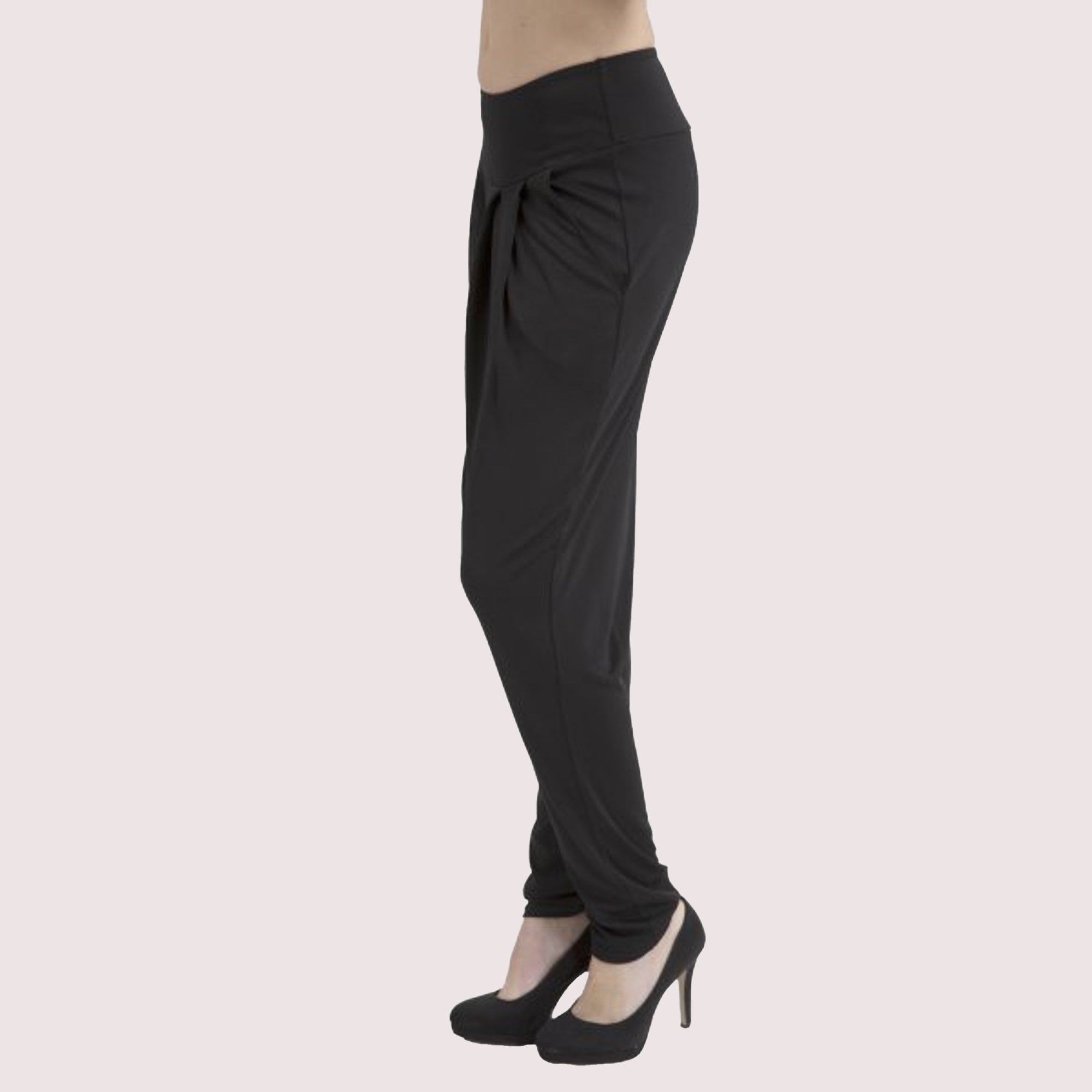 Bandol French crepe plain black trouser