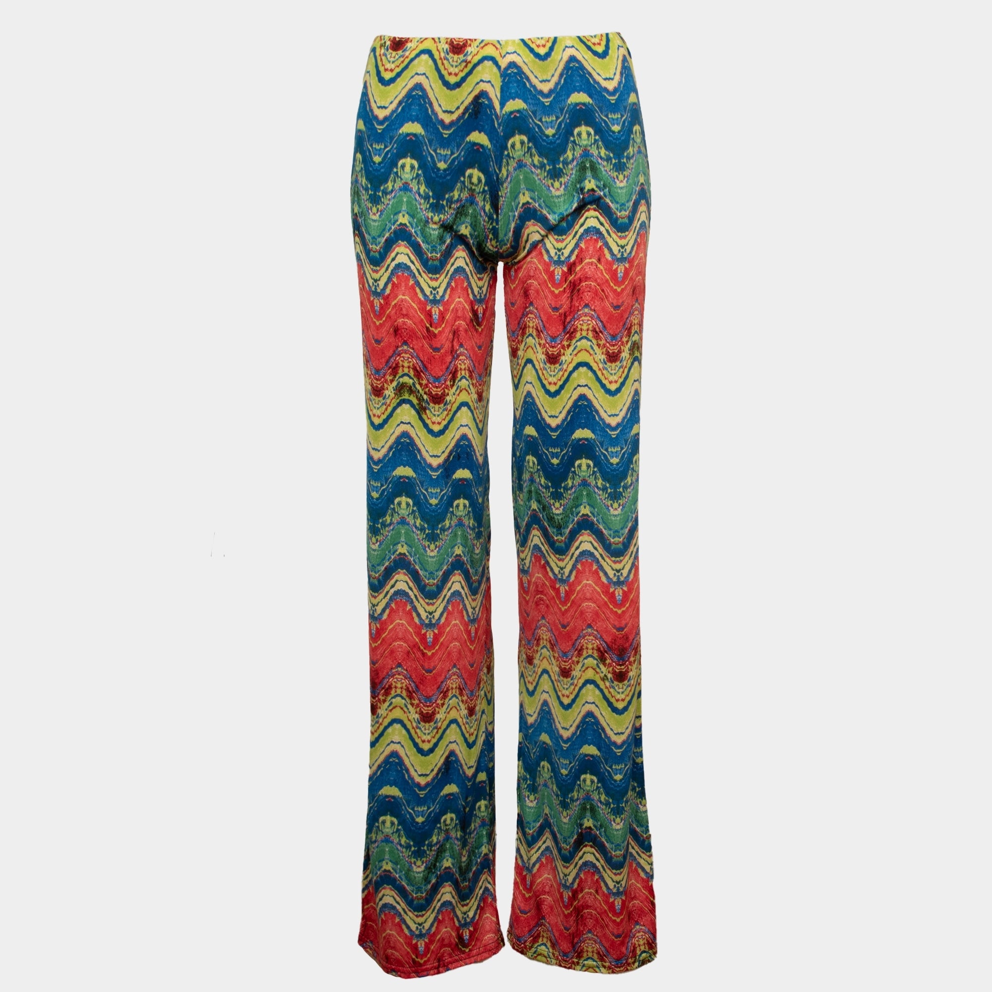 Guax french jersey red/royal printed palazzo trouser