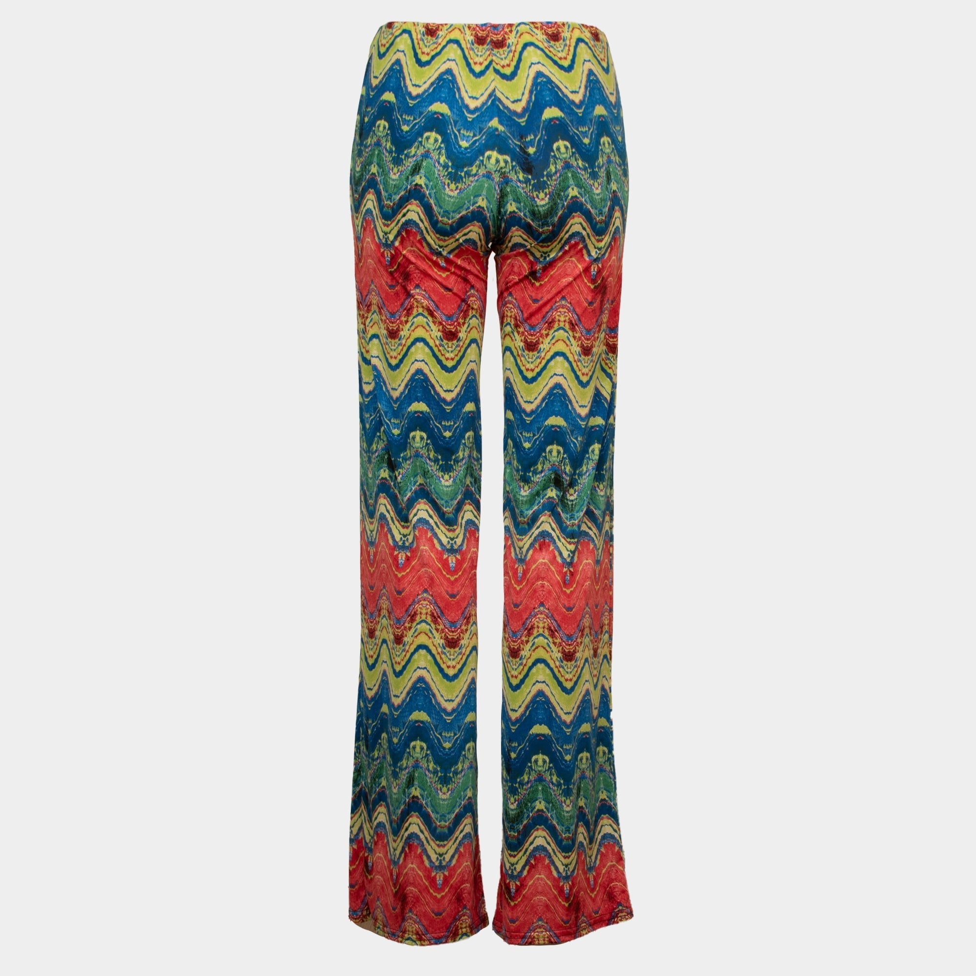 Guax french jersey red/royal printed palazzo trouser