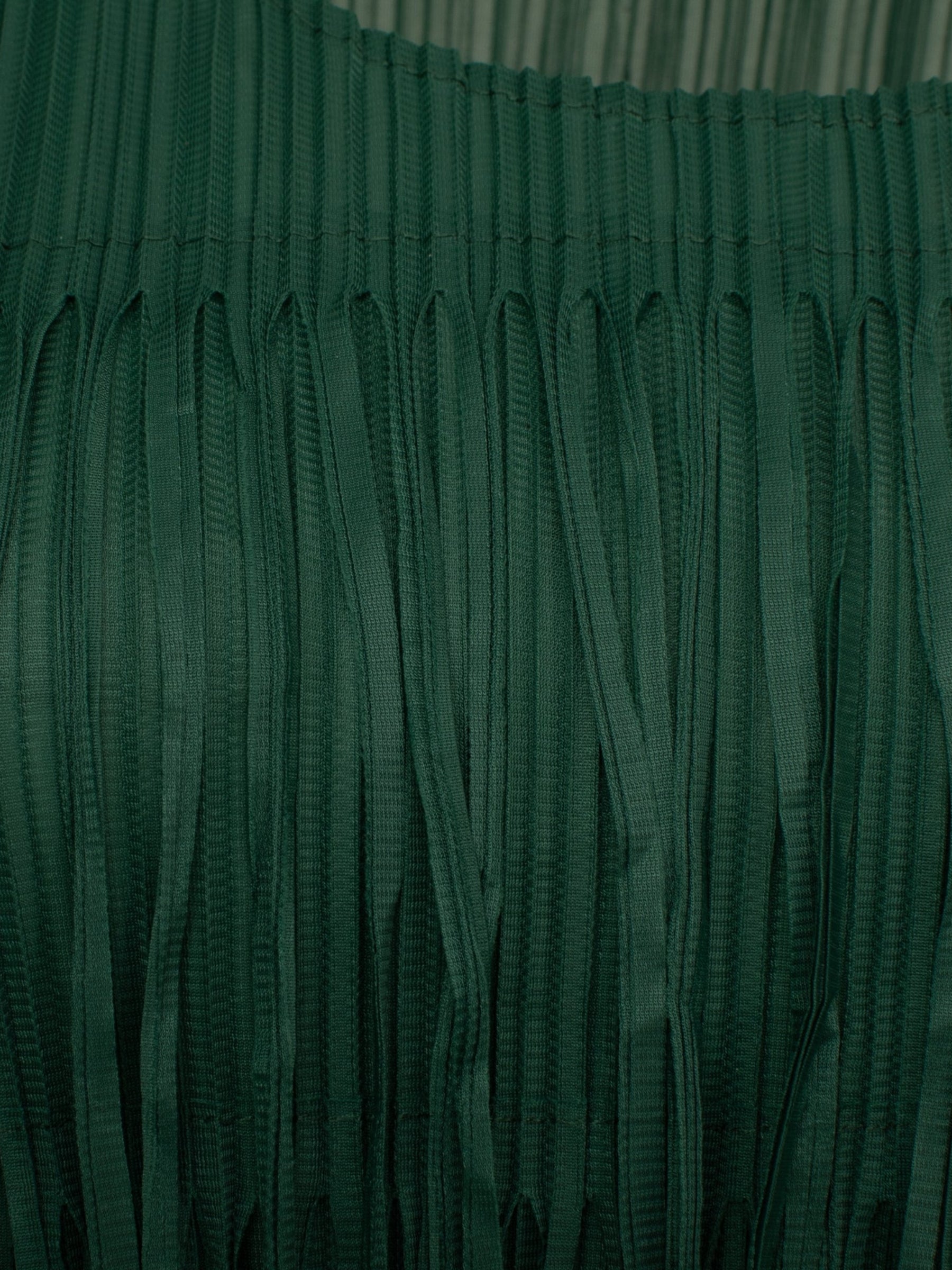 Arial green sleeveless midi length fringed dress