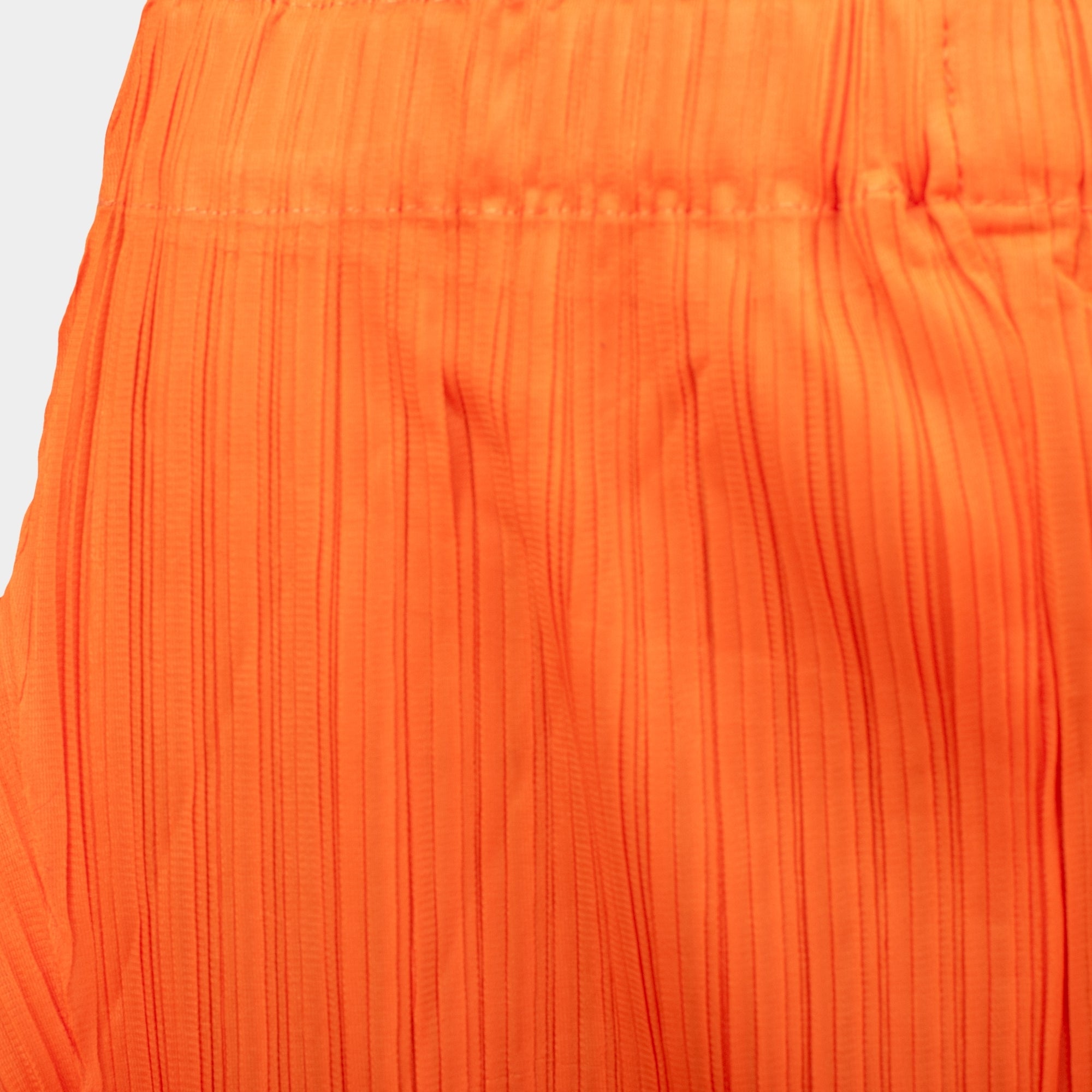 Anita orange a line pleated midi skirt