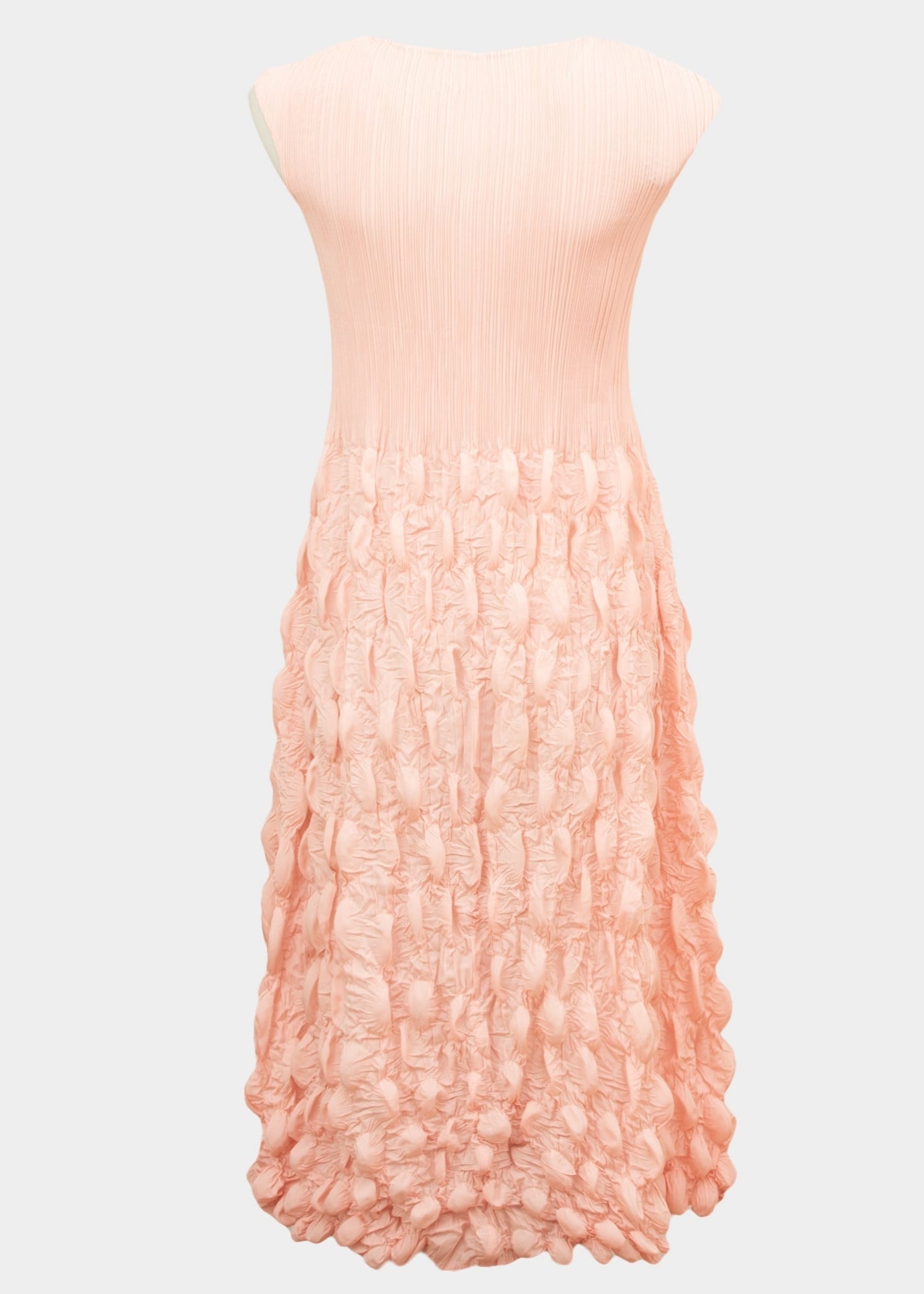 Marsha bubble blush pleat midi dress