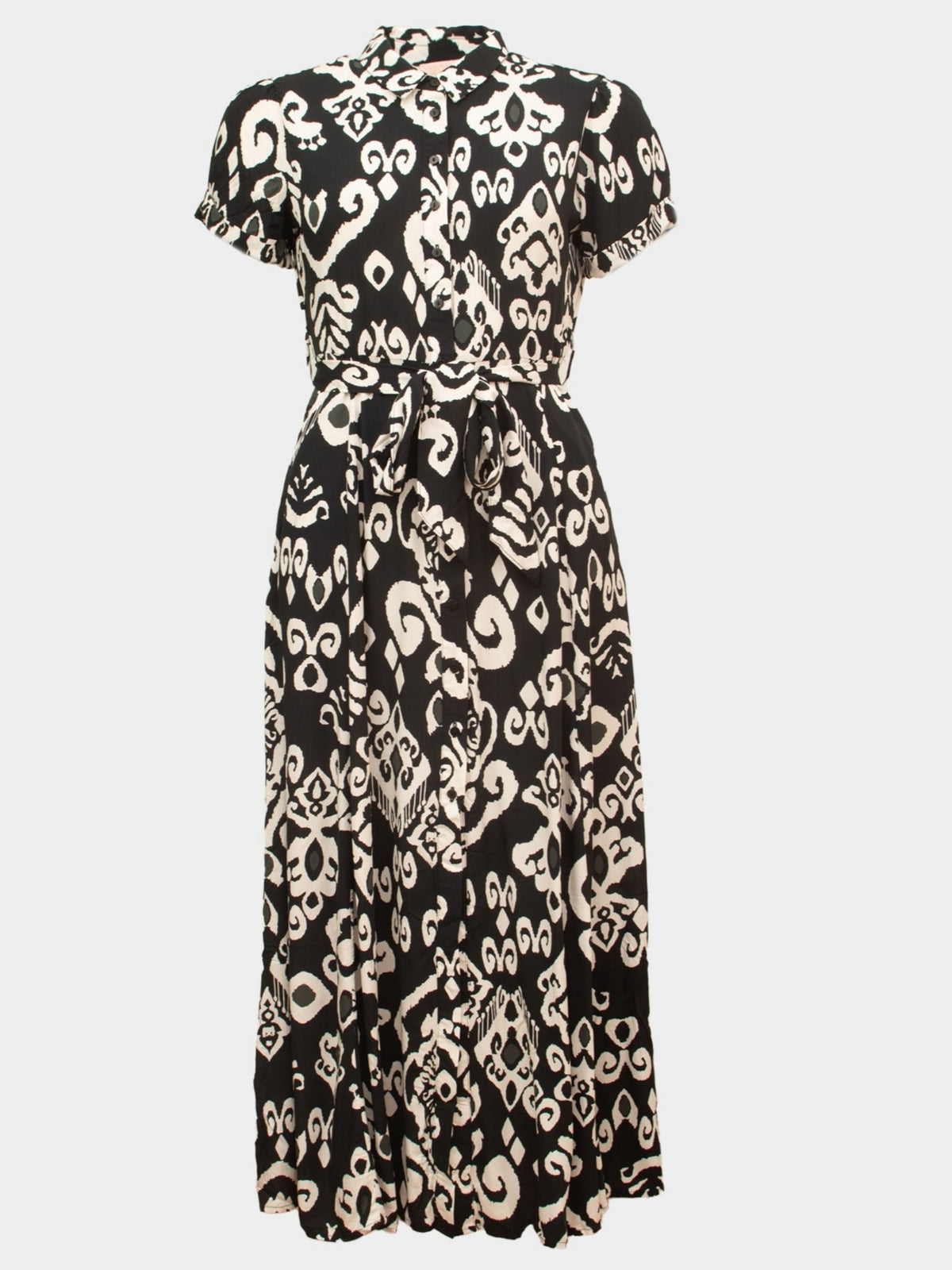 black and cream shirt dress Lia printed midi Plus Size Black Bodycon Cup:7 30/03/2026 French connection Midi dress in a