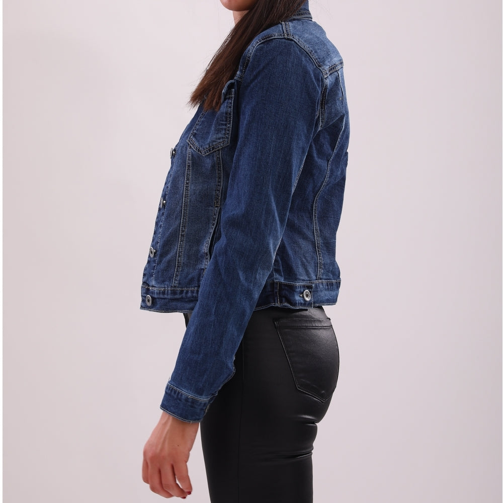 Eleanor blue stretch denim jacket