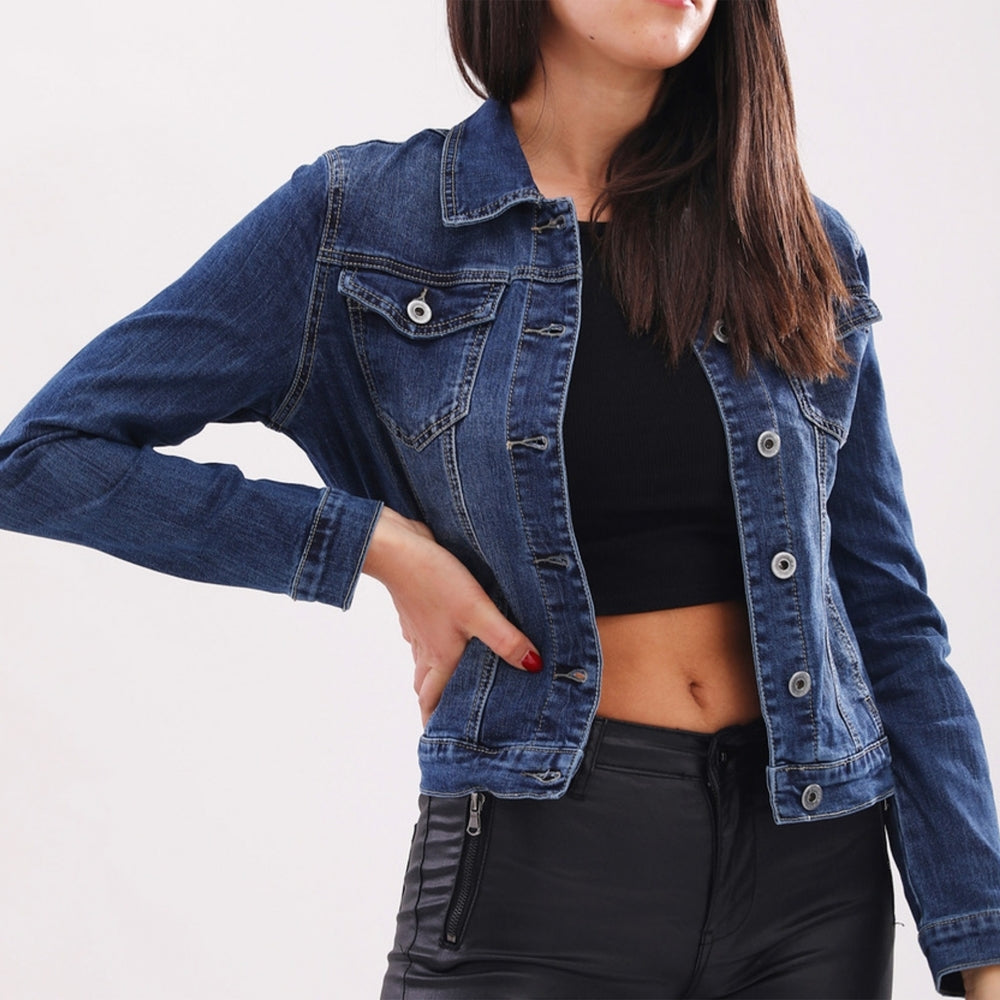 Eleanor blue stretch denim jacket