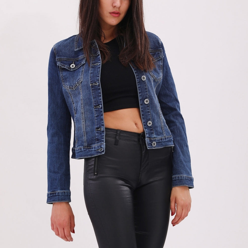 Eleanor blue stretch denim jacket