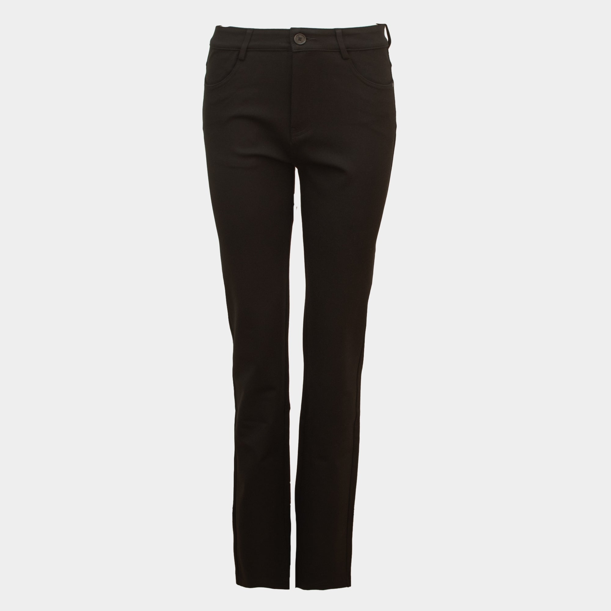 Tess black bi stretch straight leg trousers