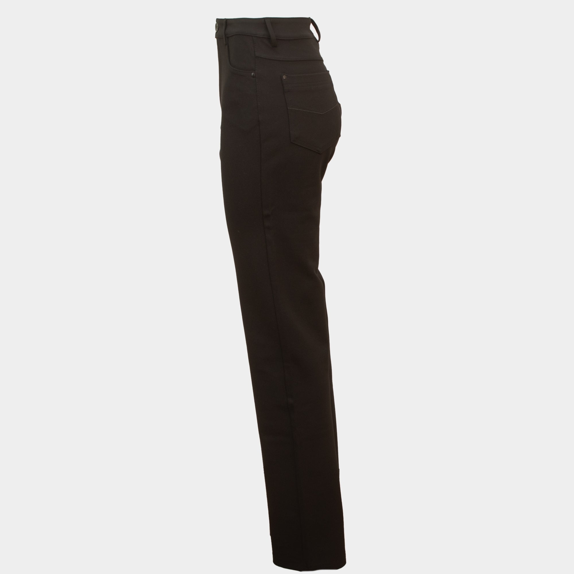 Tess black bi stretch straight leg trousers