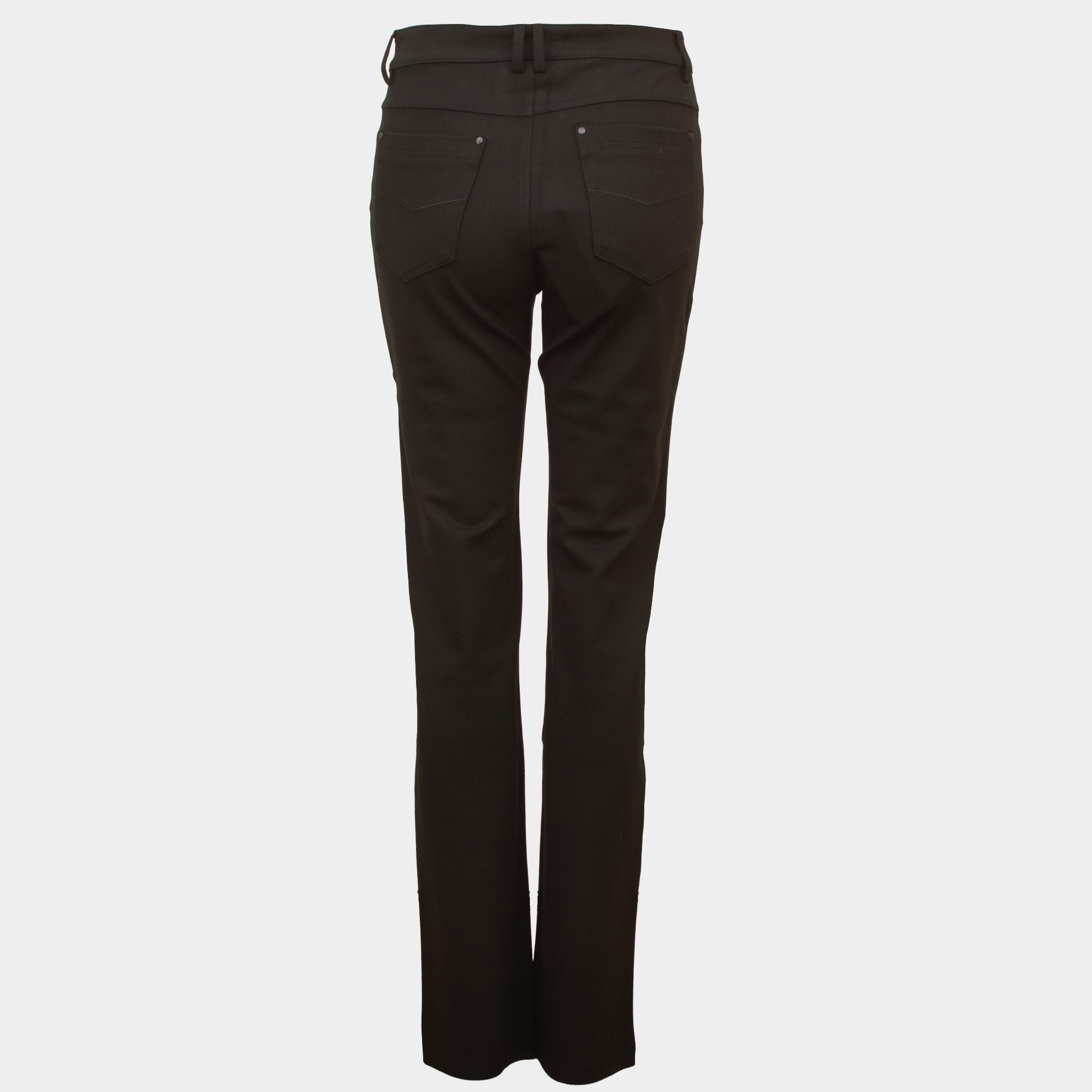 Tess black bi stretch straight leg trousers