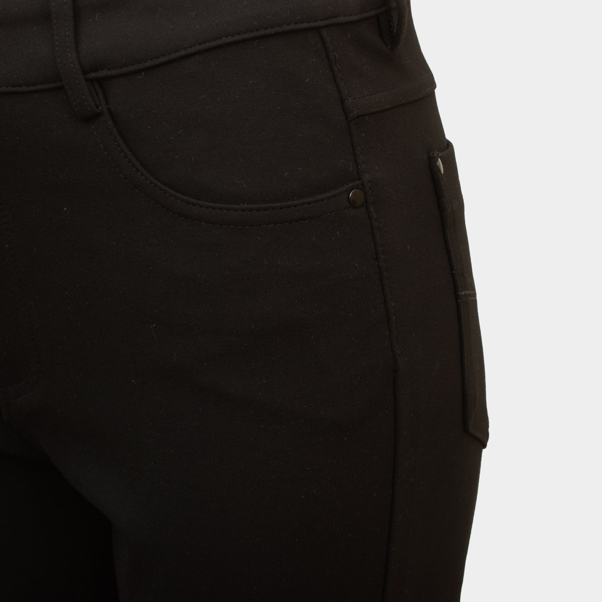 Tess black bi stretch straight leg trousers