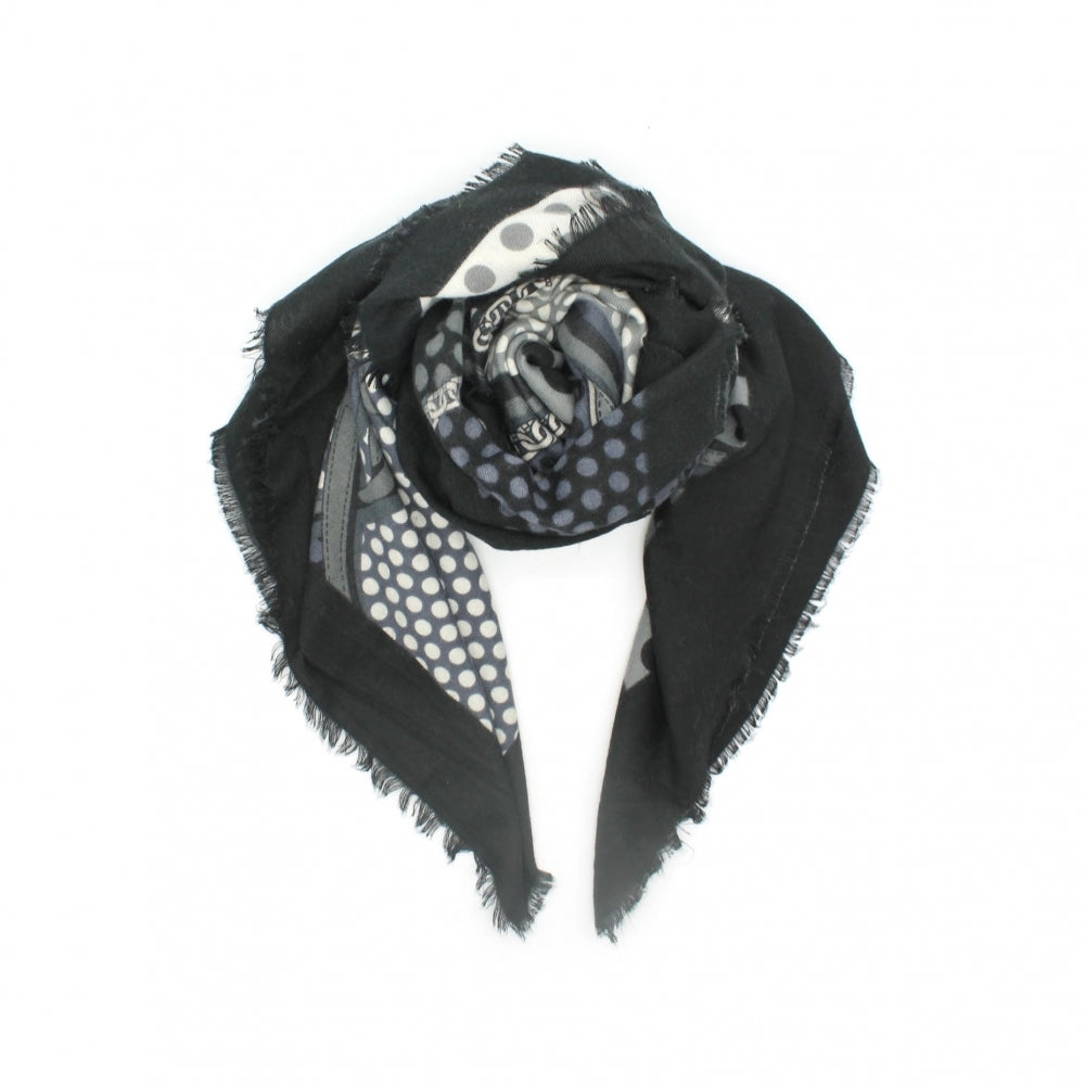 Chain print wool scarf