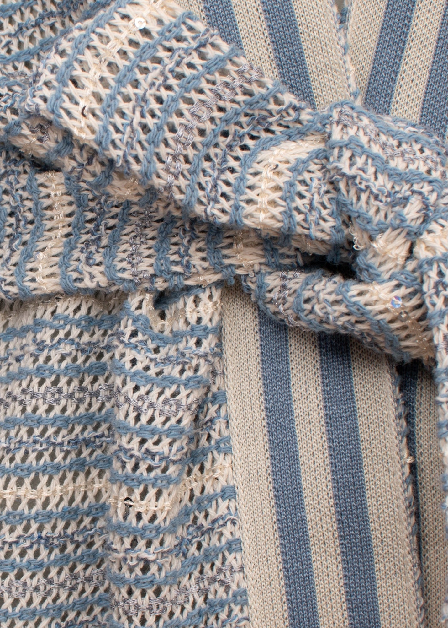 Briony blue cream stripe wrap cardigan