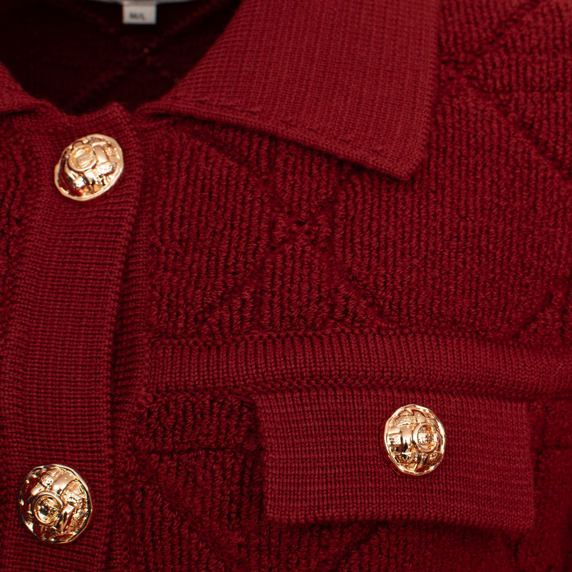 Mina embossed knitted jacket