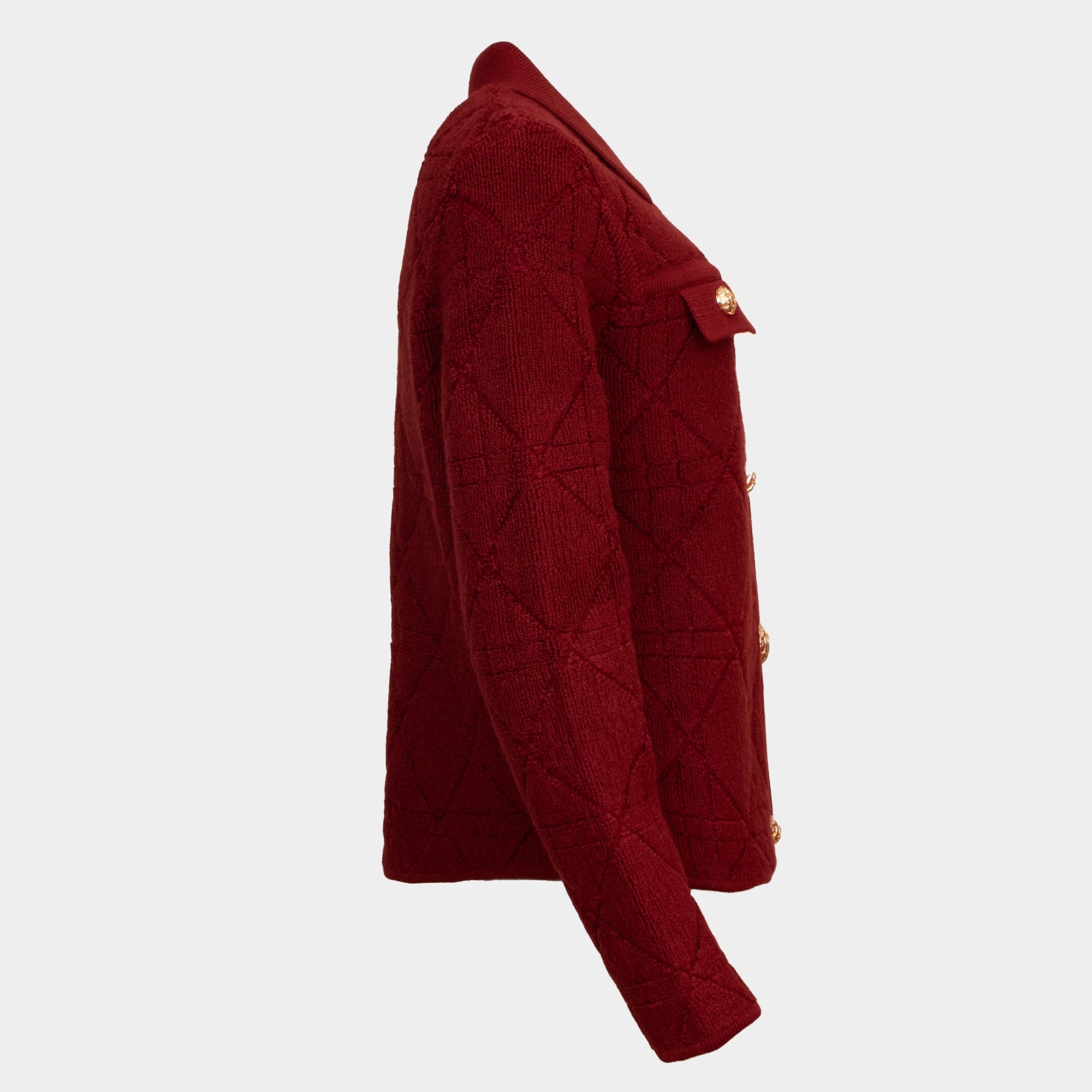 Mina embossed knitted jacket