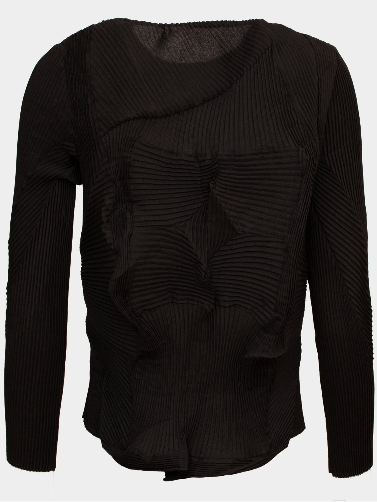 Lucky black oragami pleated top