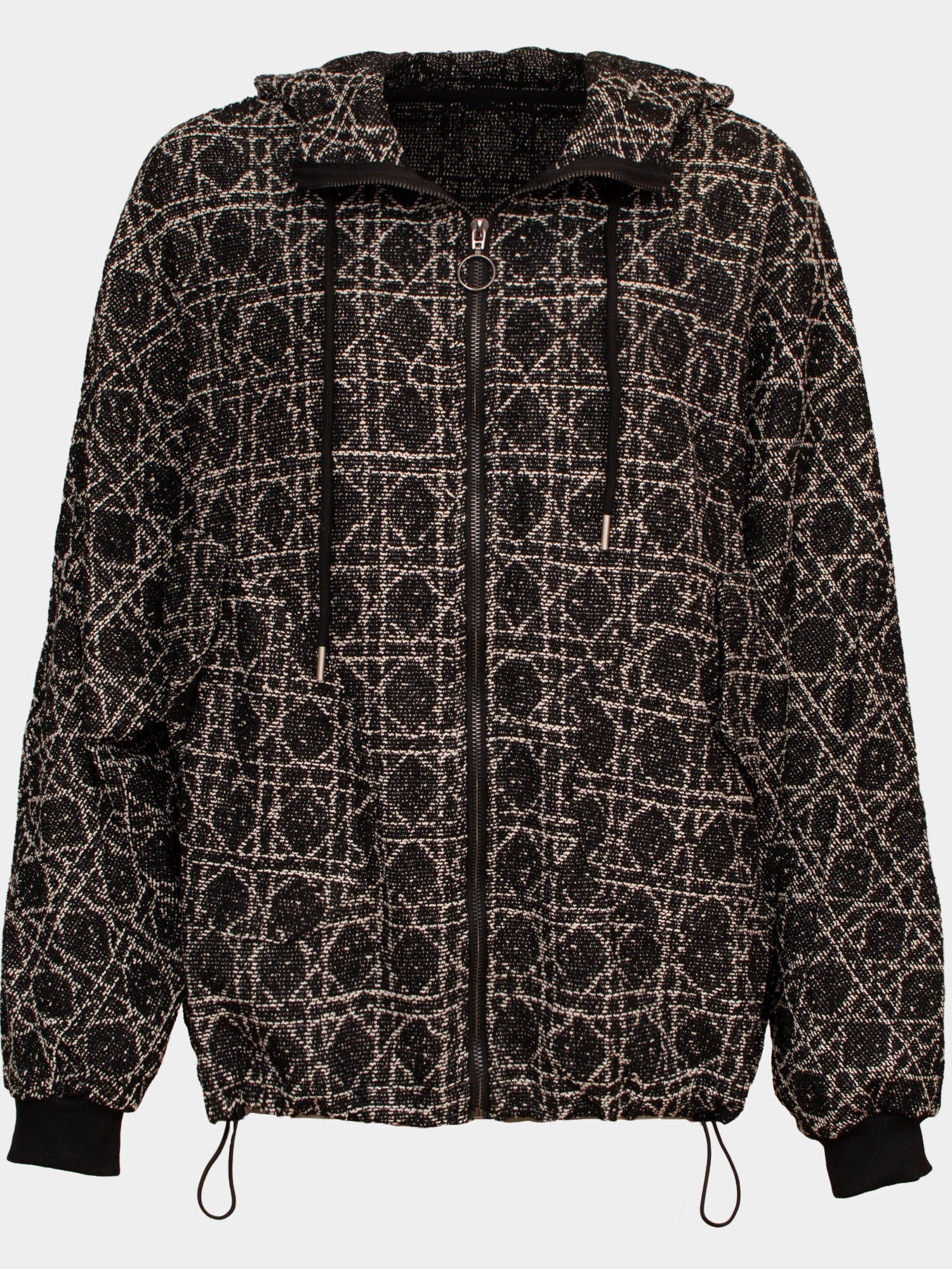Elma - Diamond print hooded jacket