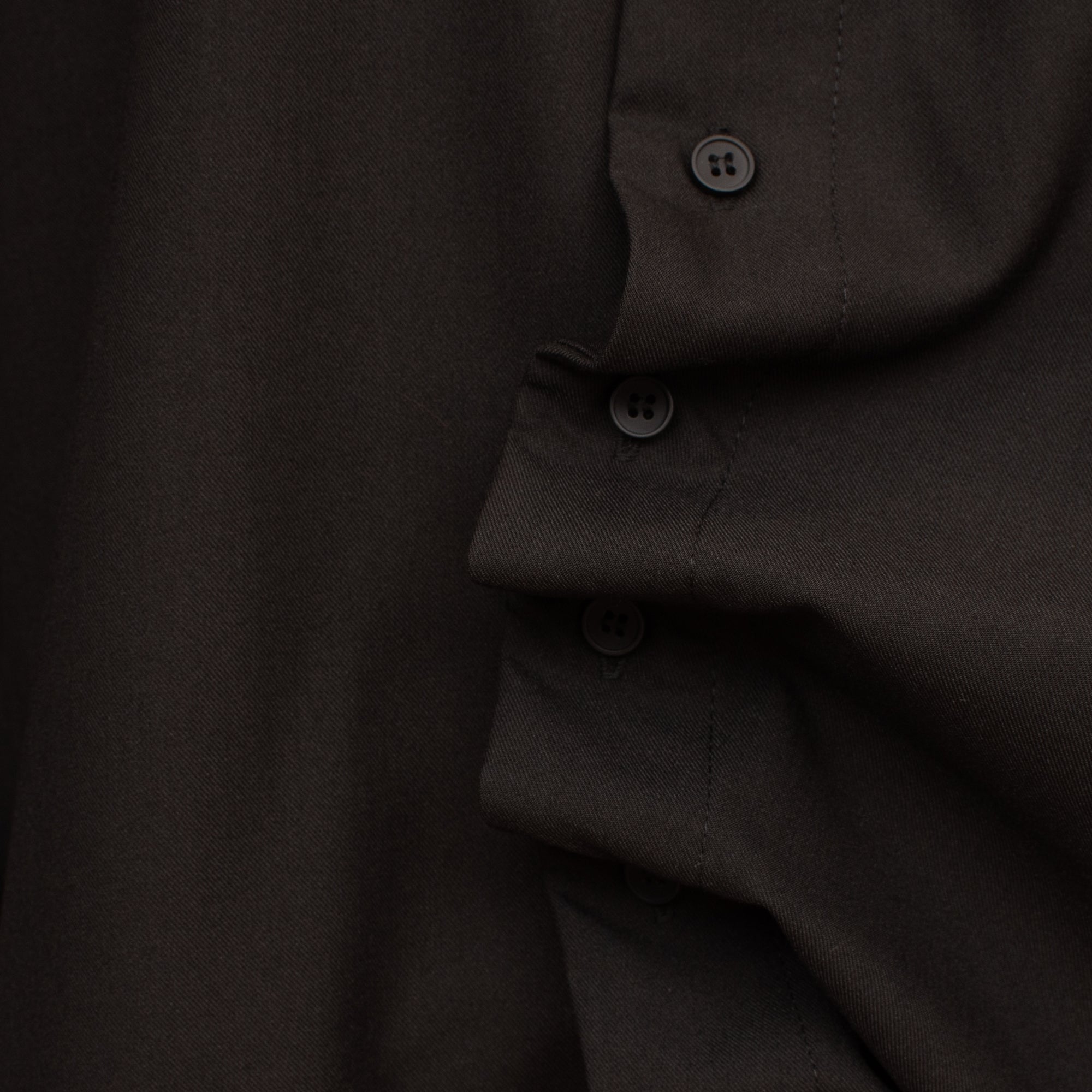 Elaine black cotton gathered front shirt