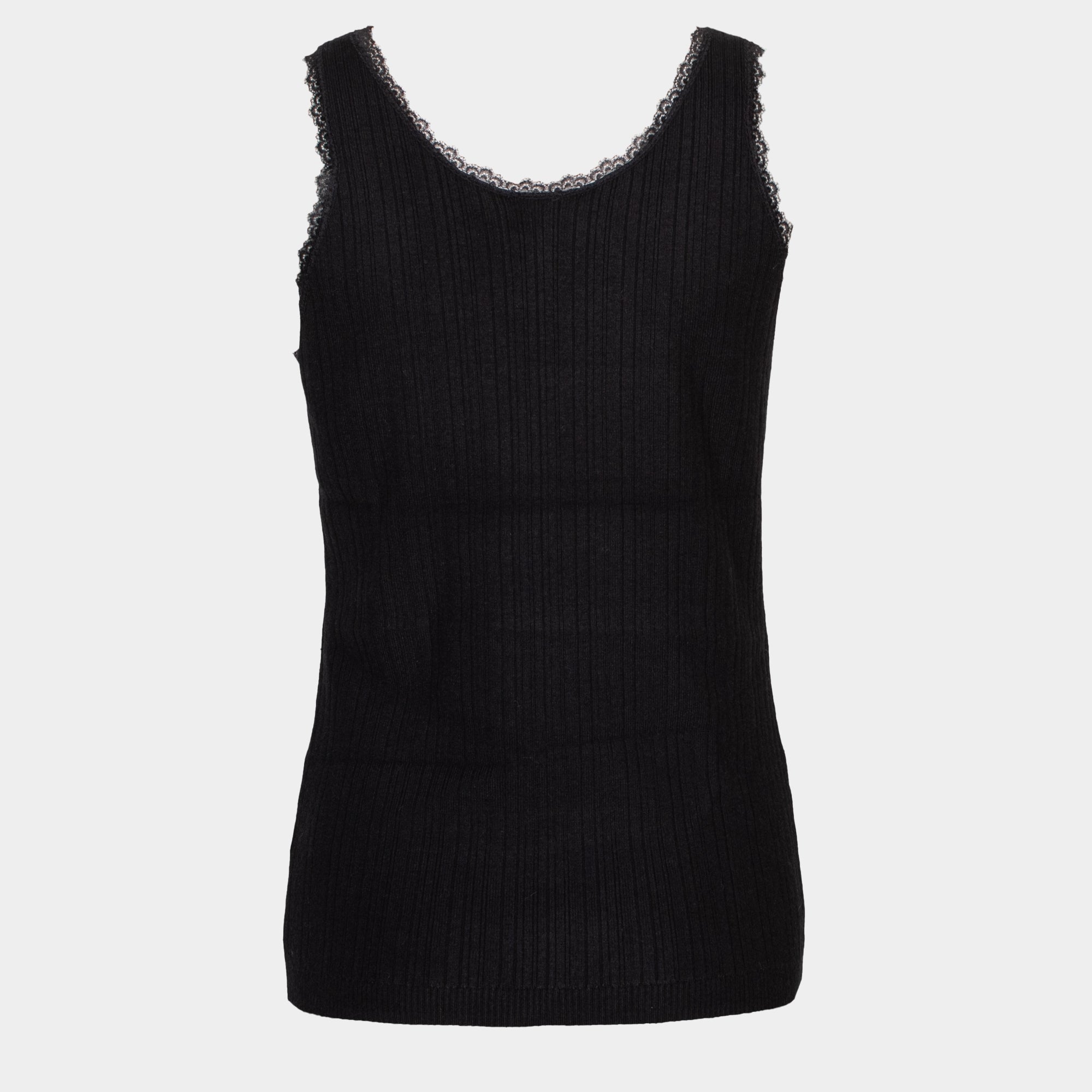 Lise Lace trim knitted cami top