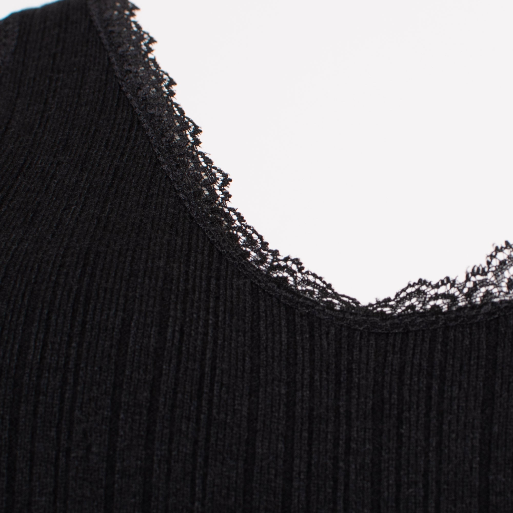 Lise Lace trim knitted cami top