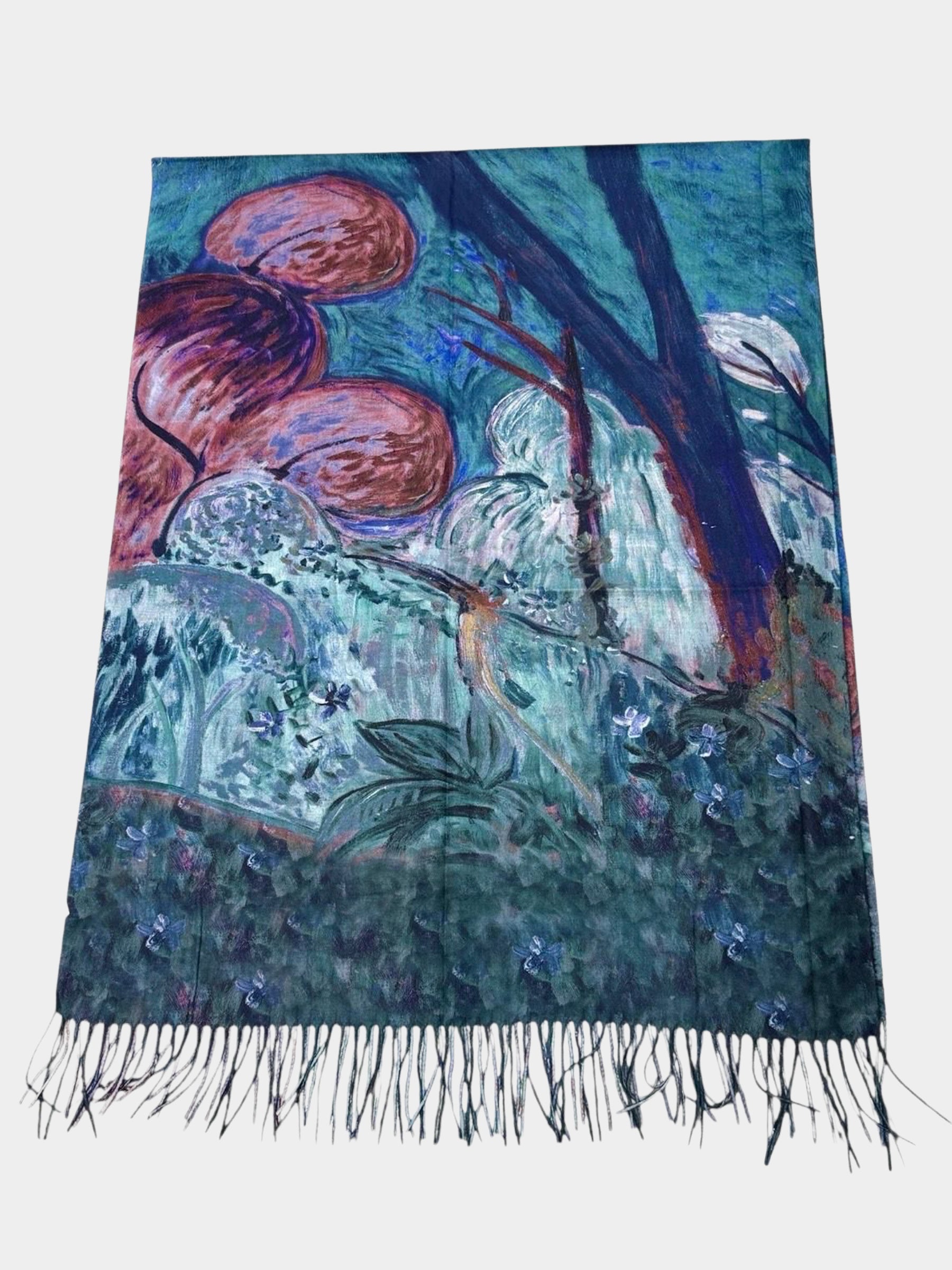 Snow - Wooded print scarf