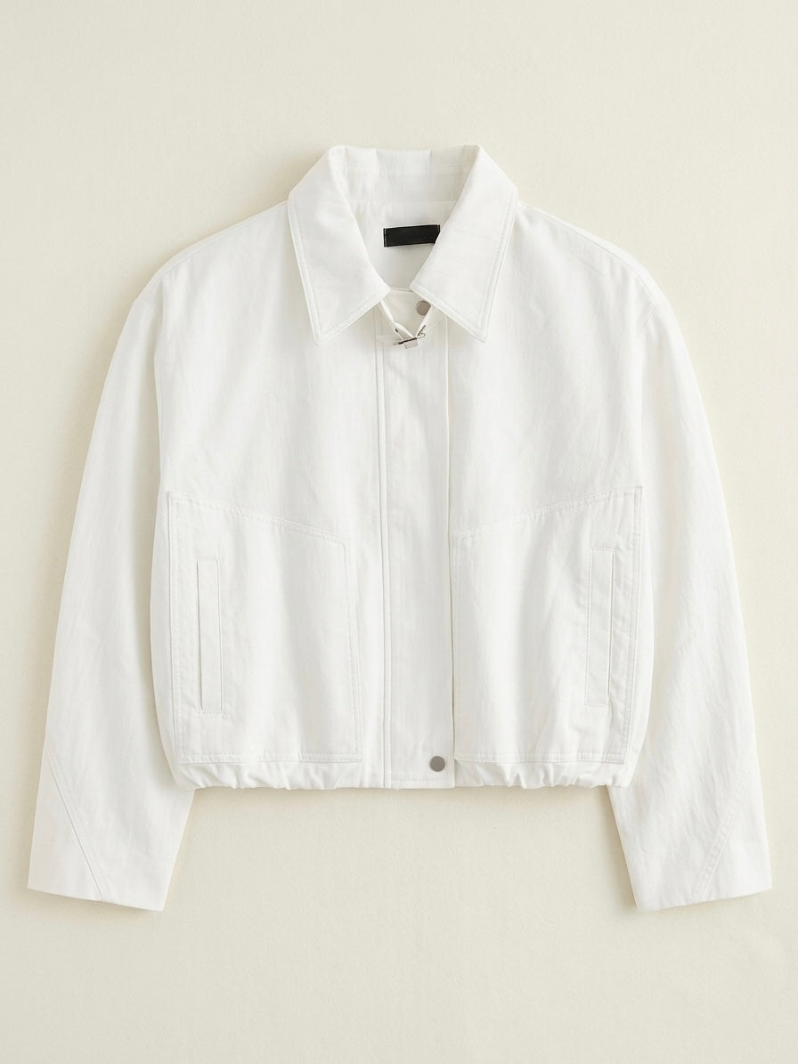 Nicola -Tab neck bomber jacket
