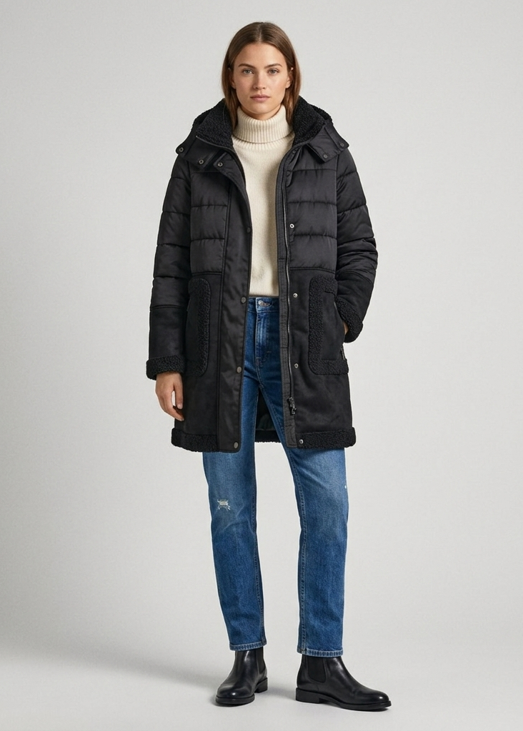 Winoda Midi length puffer coat