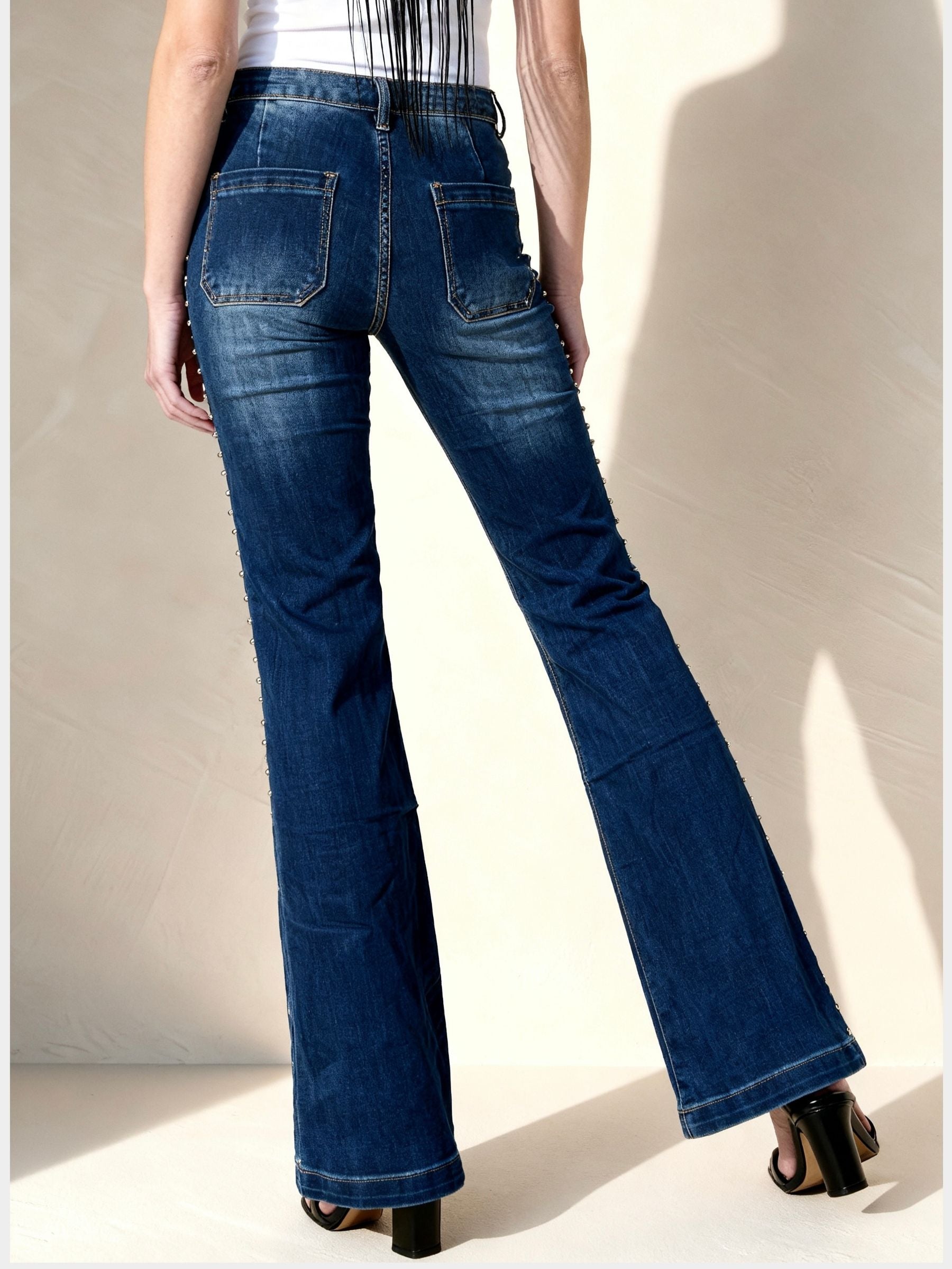 Morgan - Denim stud jeans