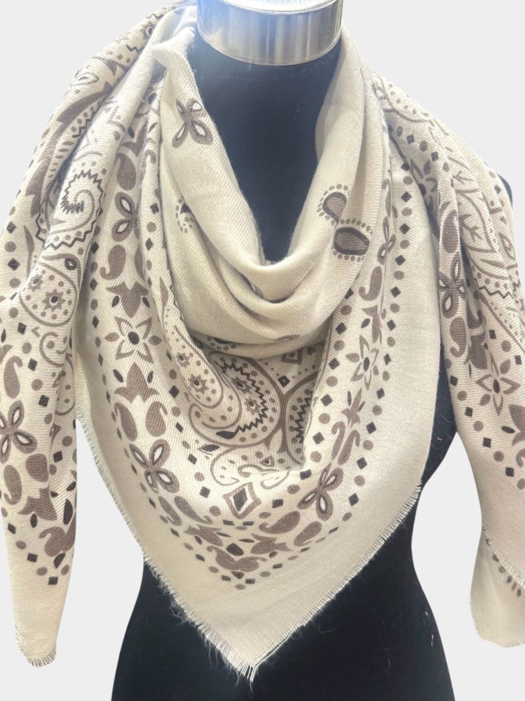 Paige - Paisley print square scarf
