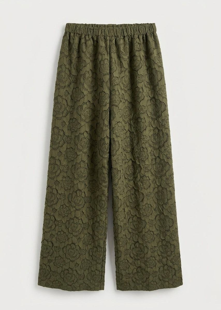 Rosey - Floral embossed trouser