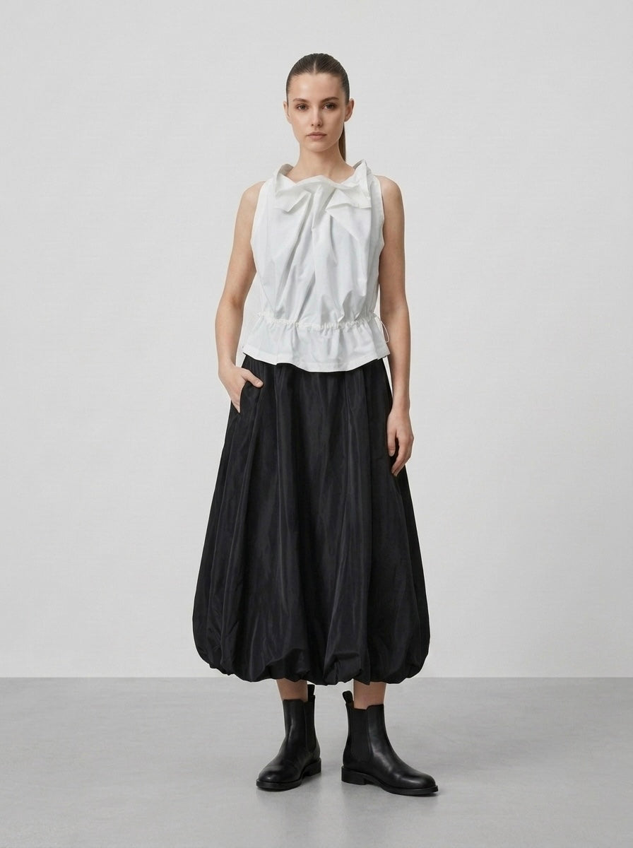 Rae - Taffeta gathered blouse