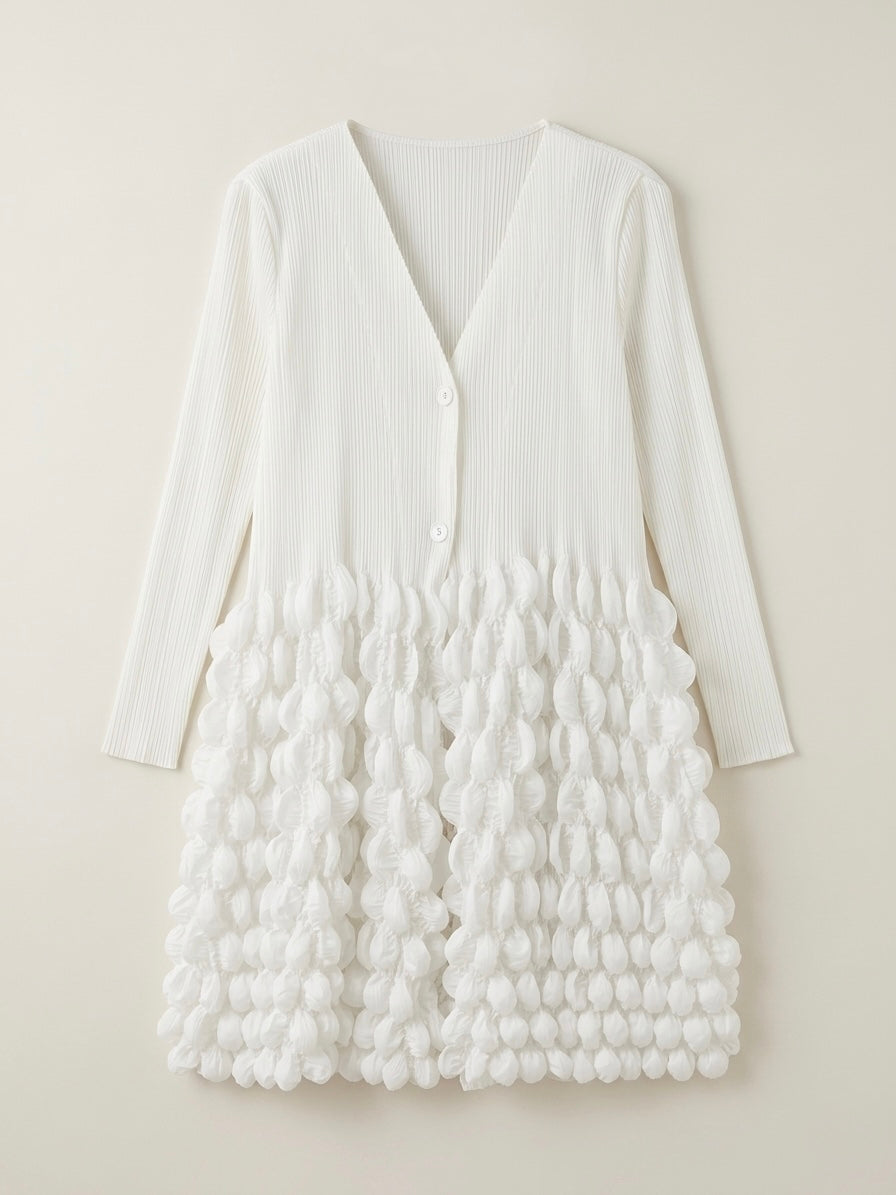 Marsha - Bubble pleat midi jacket