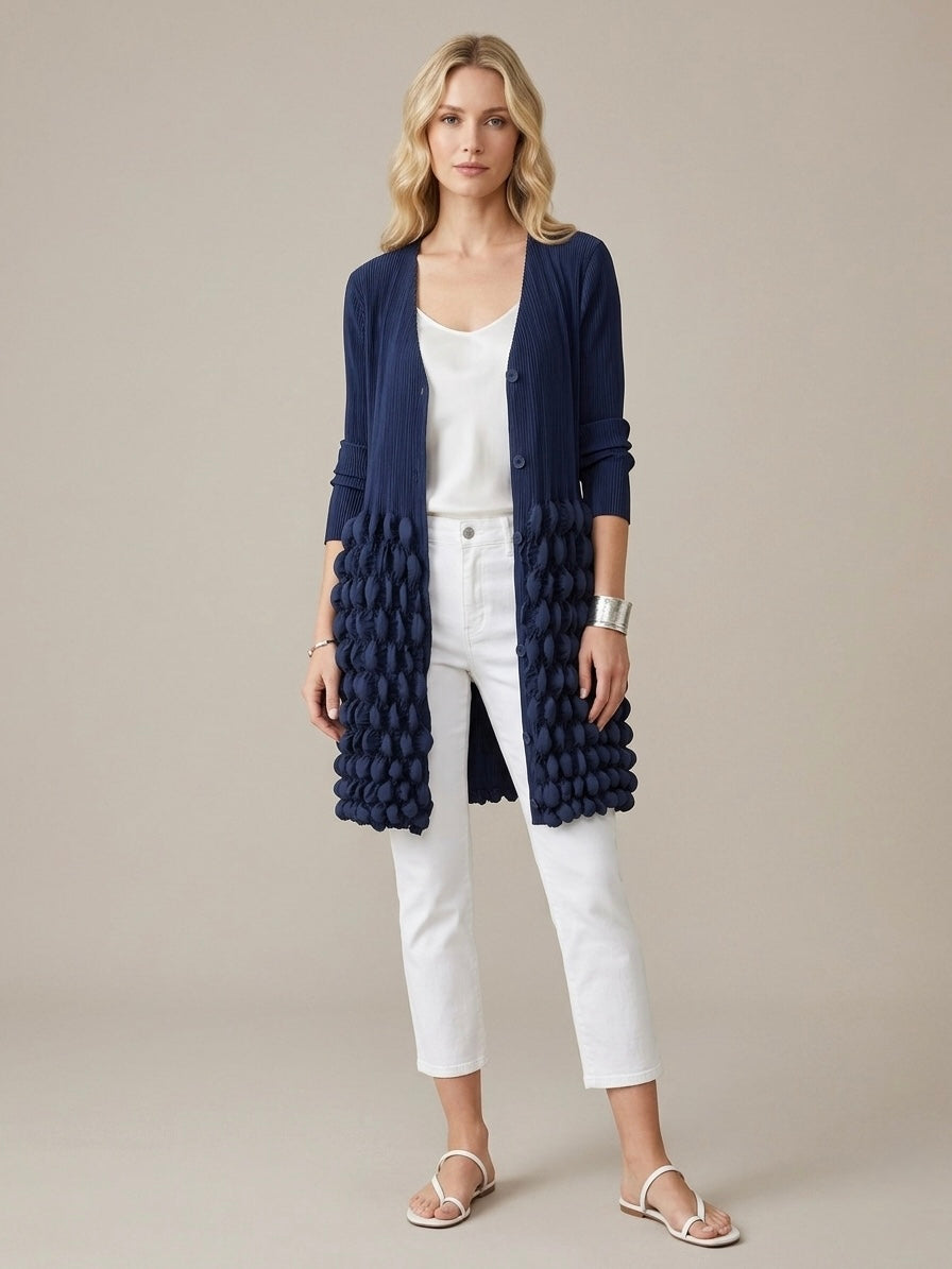 Marsha - Bubble pleat midi jacket