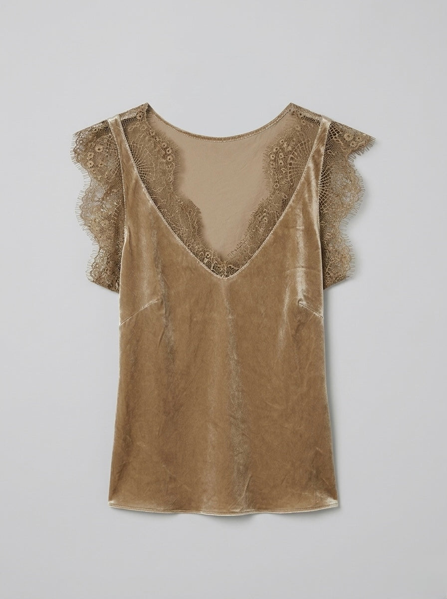 Lacey - Lace trim cami top