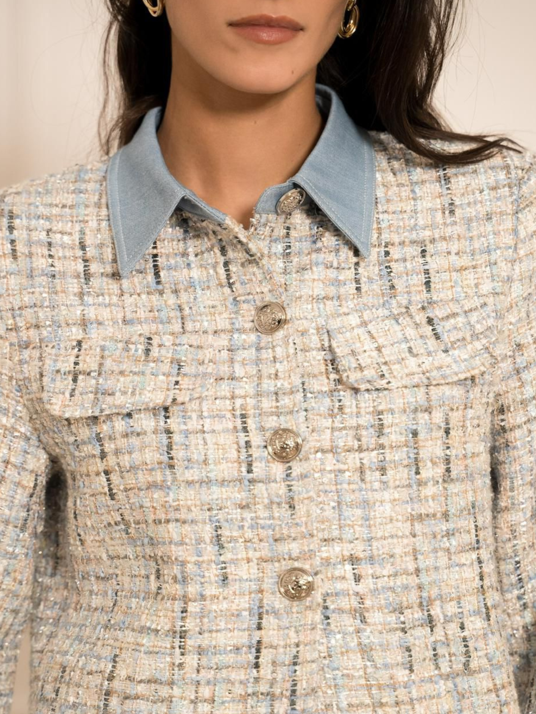 Emily - Tweed & denim jacket