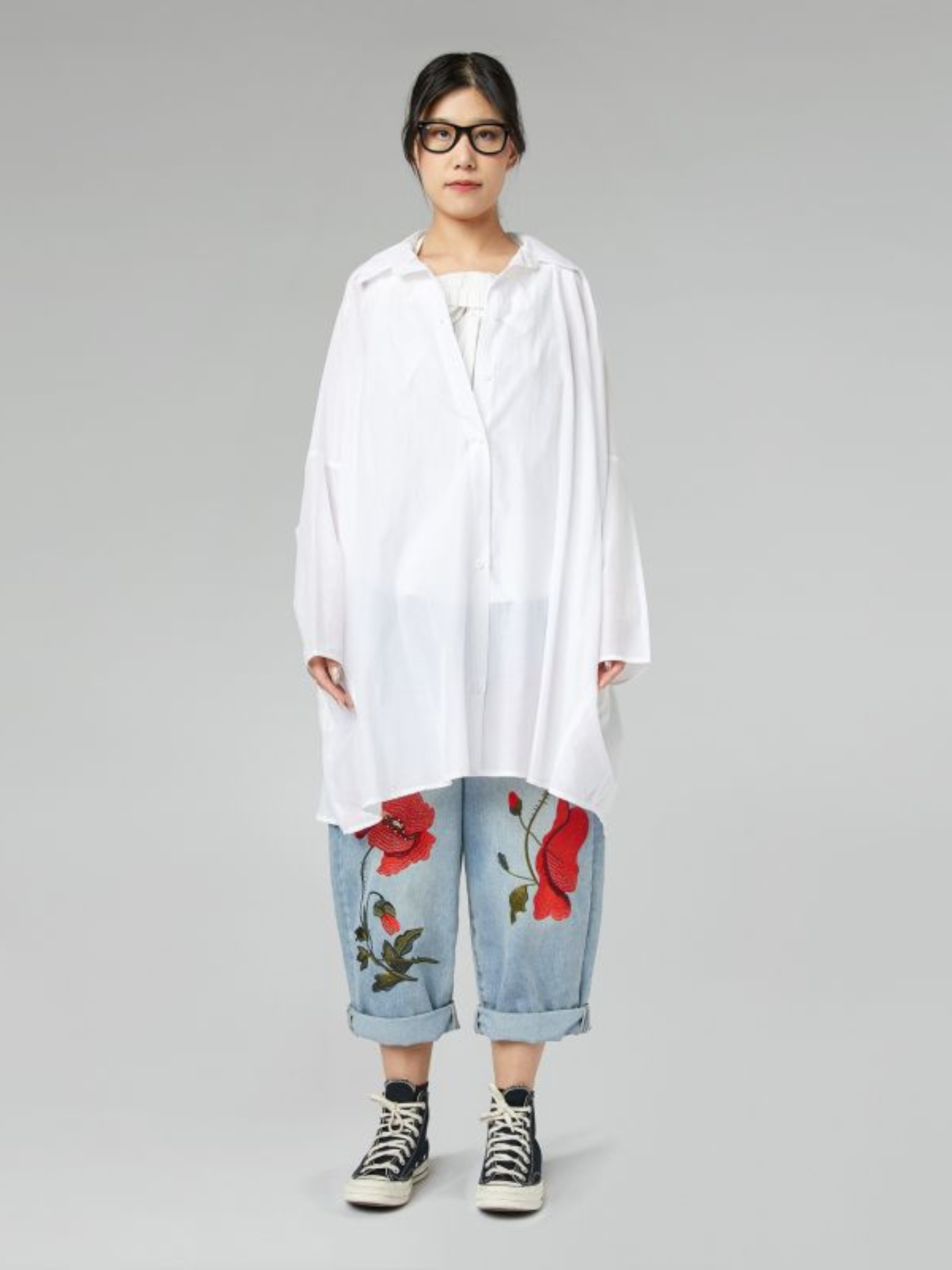 Amanda - Longline gathered shirt