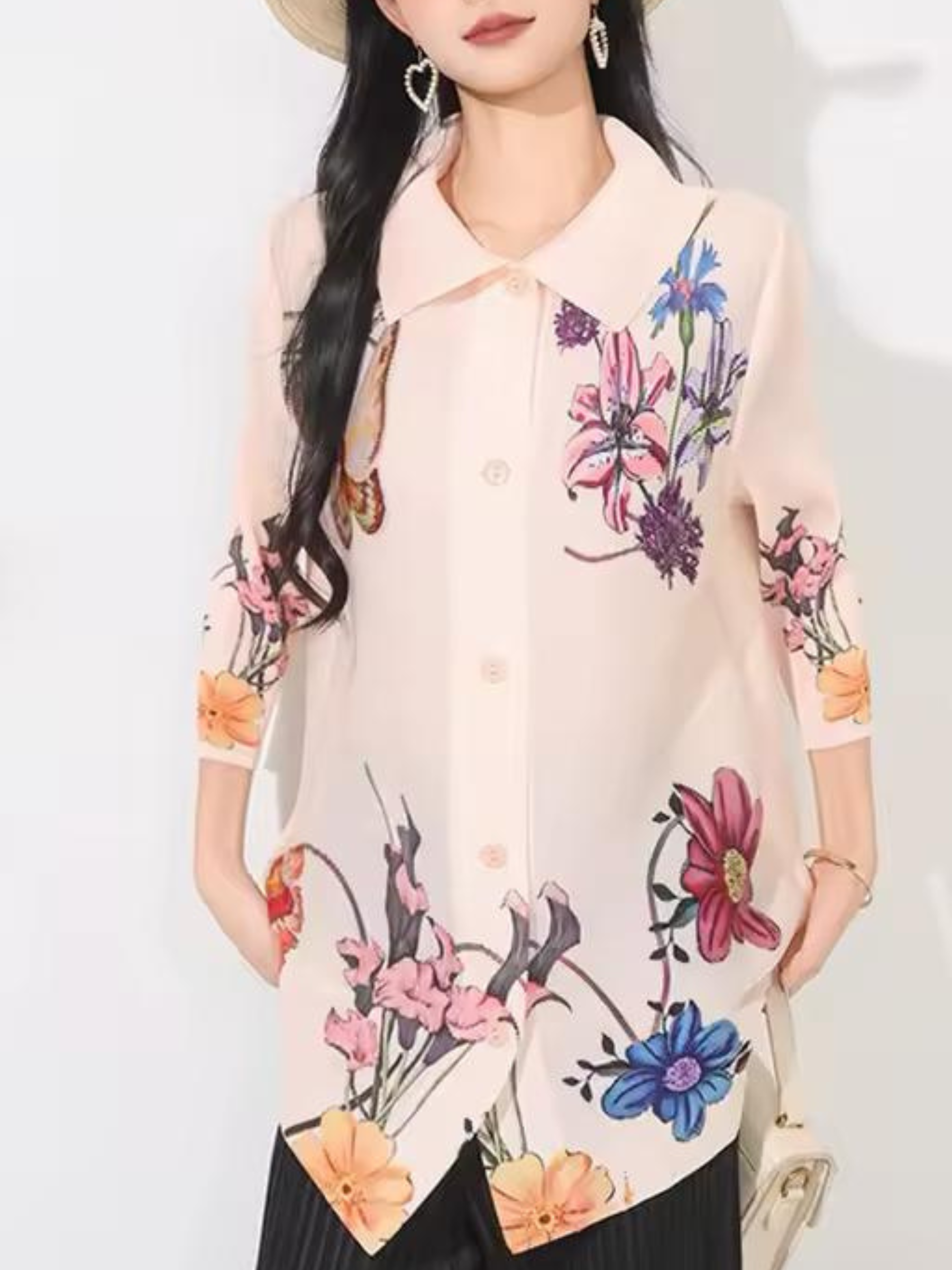 Monroe - Pleated print jacket